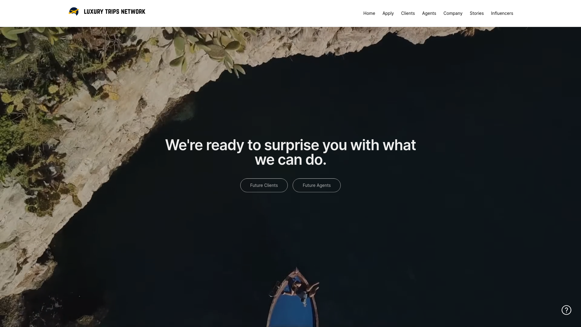 website screenshot of https://luxurytripsnetwork.xyz
