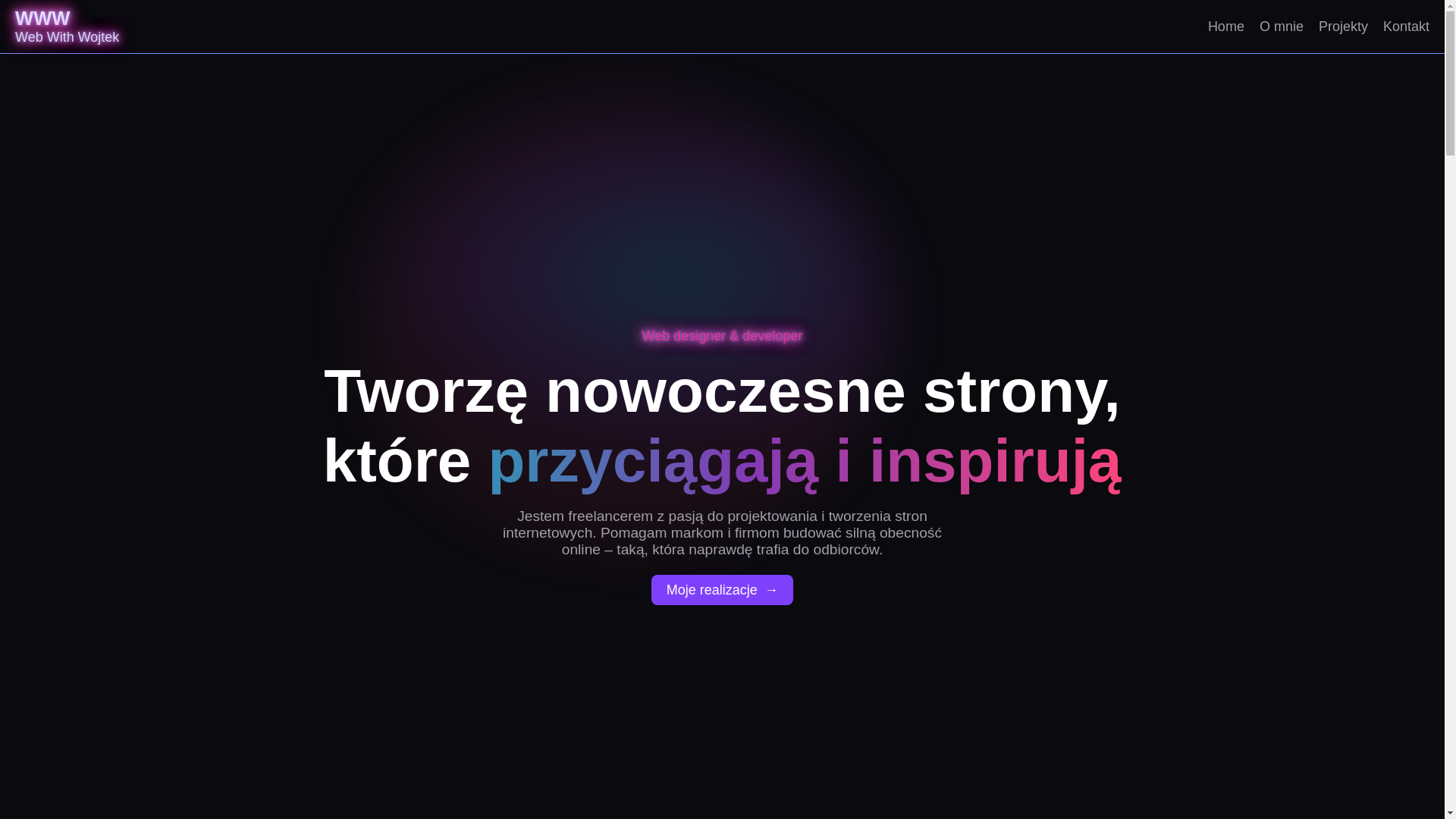 website screenshot of https://webwithwojciech.pl/
