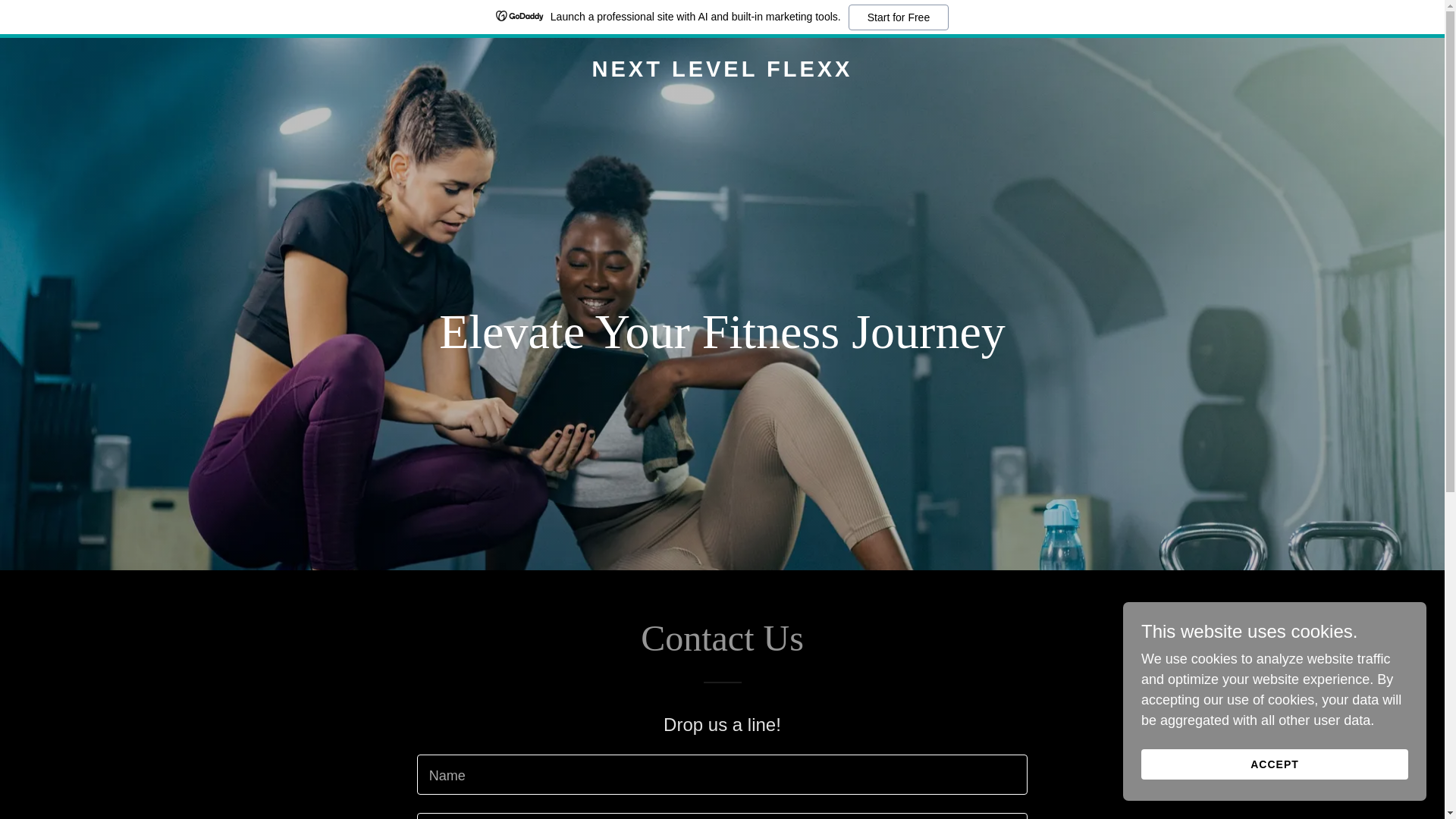 website screenshot of https://nextlevelflexx.com/