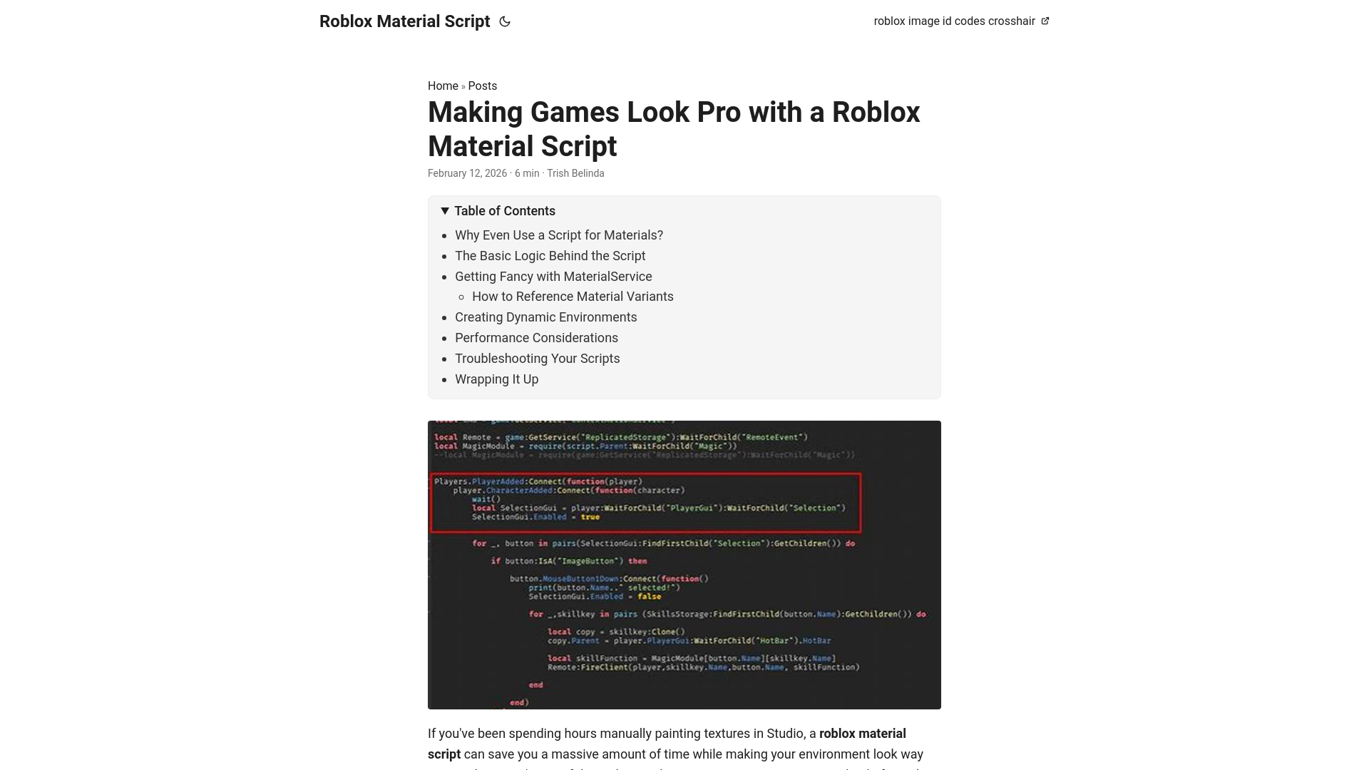 website screenshot of https://roblox-material-script.pages.dev/