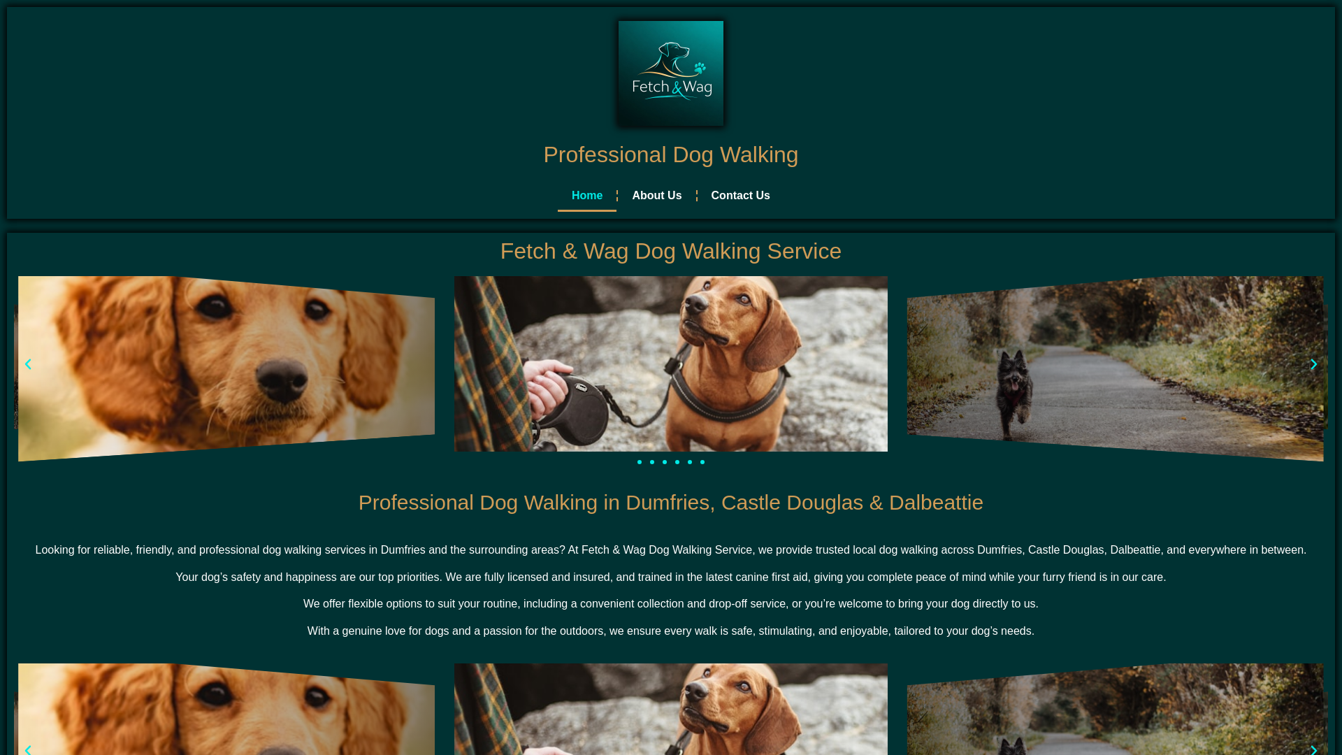 website screenshot of https://fetchandwag.co.uk/