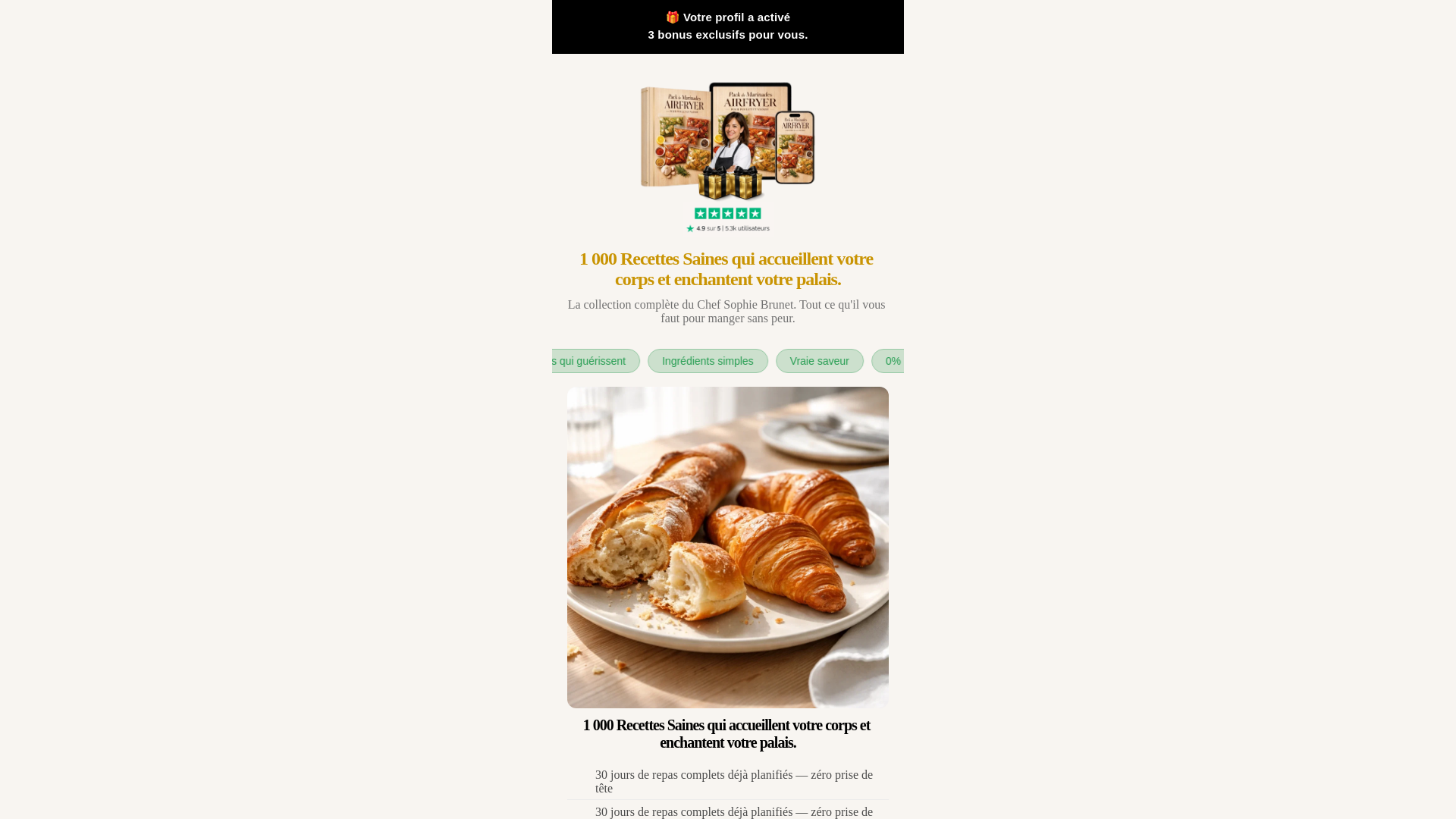 website screenshot of https://chefsophiebrunet.fr