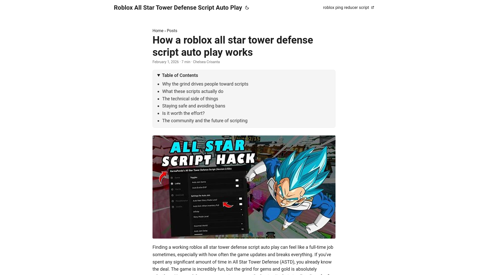 website screenshot of https://roblox-all-star-tower-defense-script-auto-play.pages.dev/