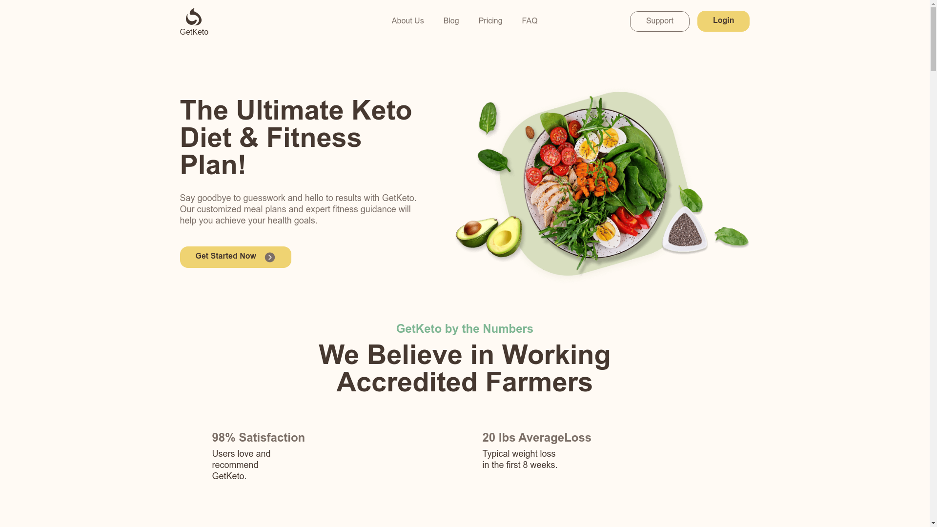 website screenshot of https://getketo-co.pages.dev/