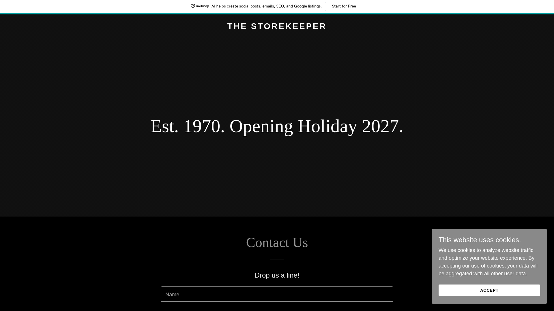 website screenshot of https://shopthestorekeeper.com/