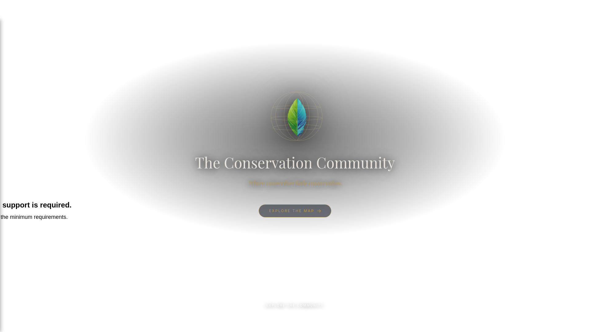 website screenshot of https://theconservationcommunity.com/