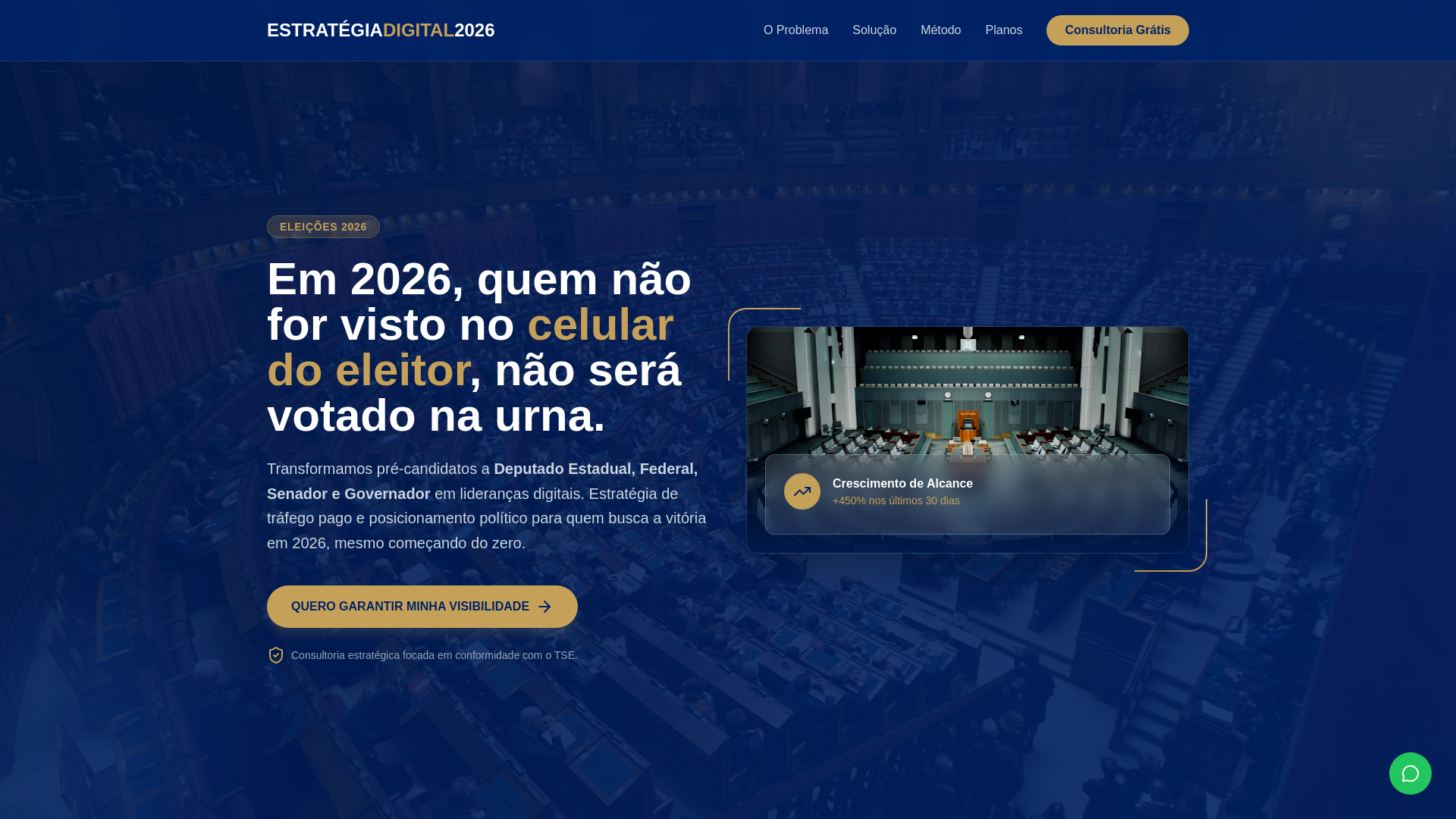 website screenshot of https://xn--estratgiadigital2026-g2b.com.br