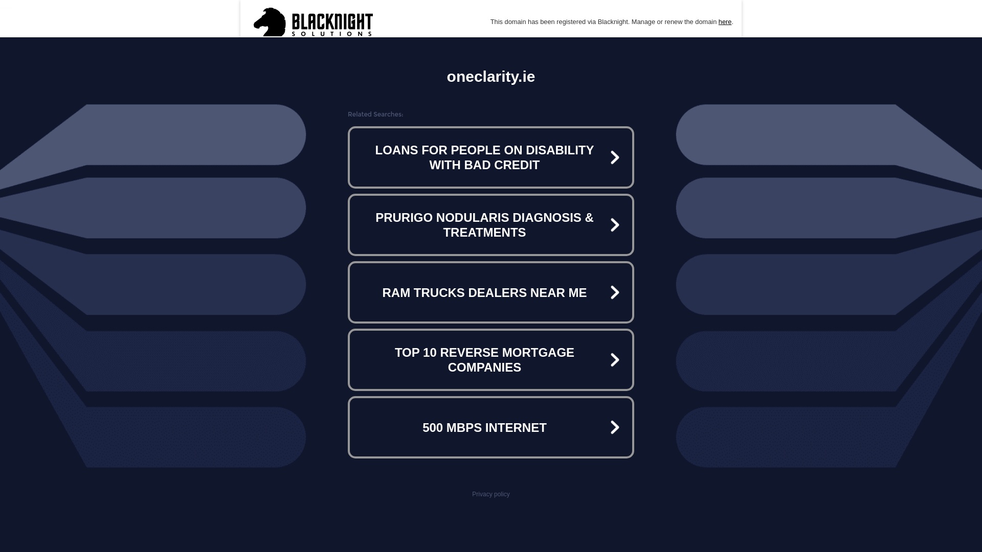 website screenshot of https://oneclarity.ie/