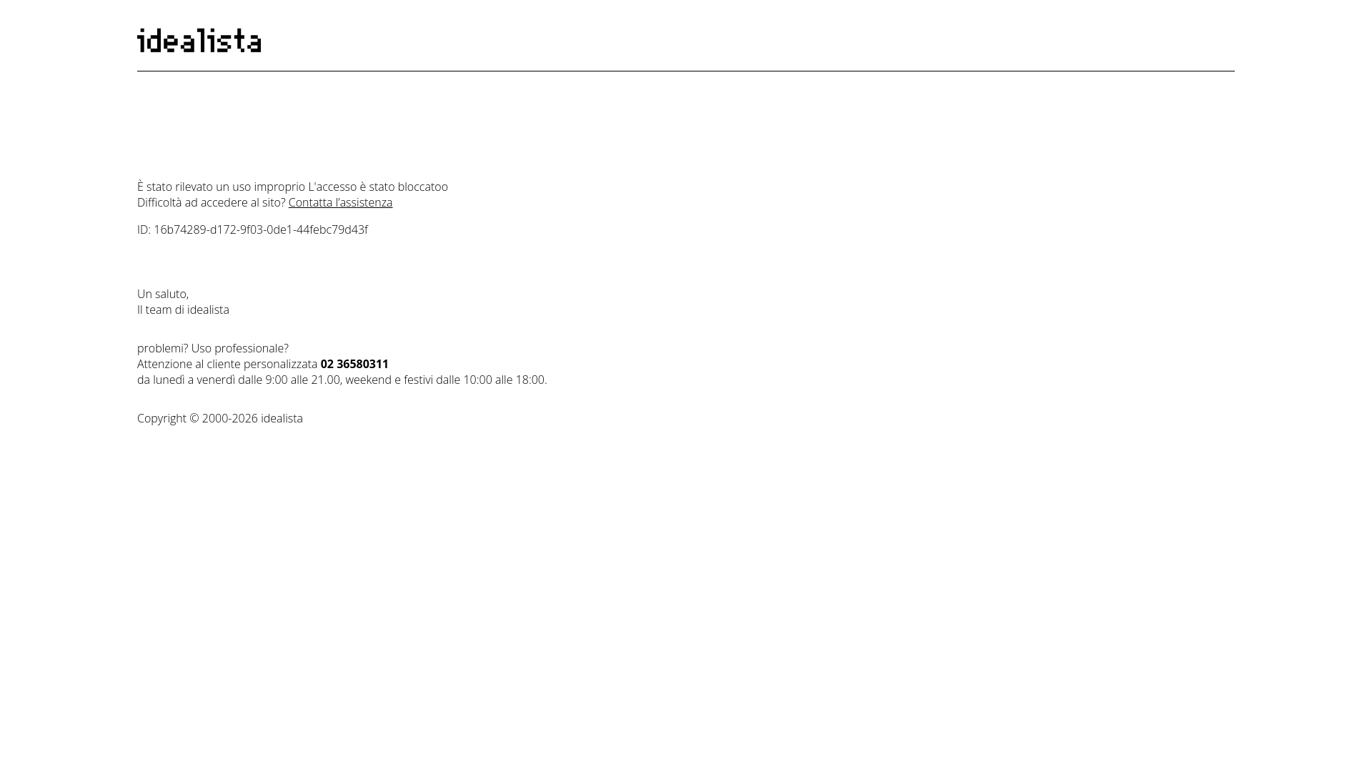 website screenshot of https://www.idealista.it