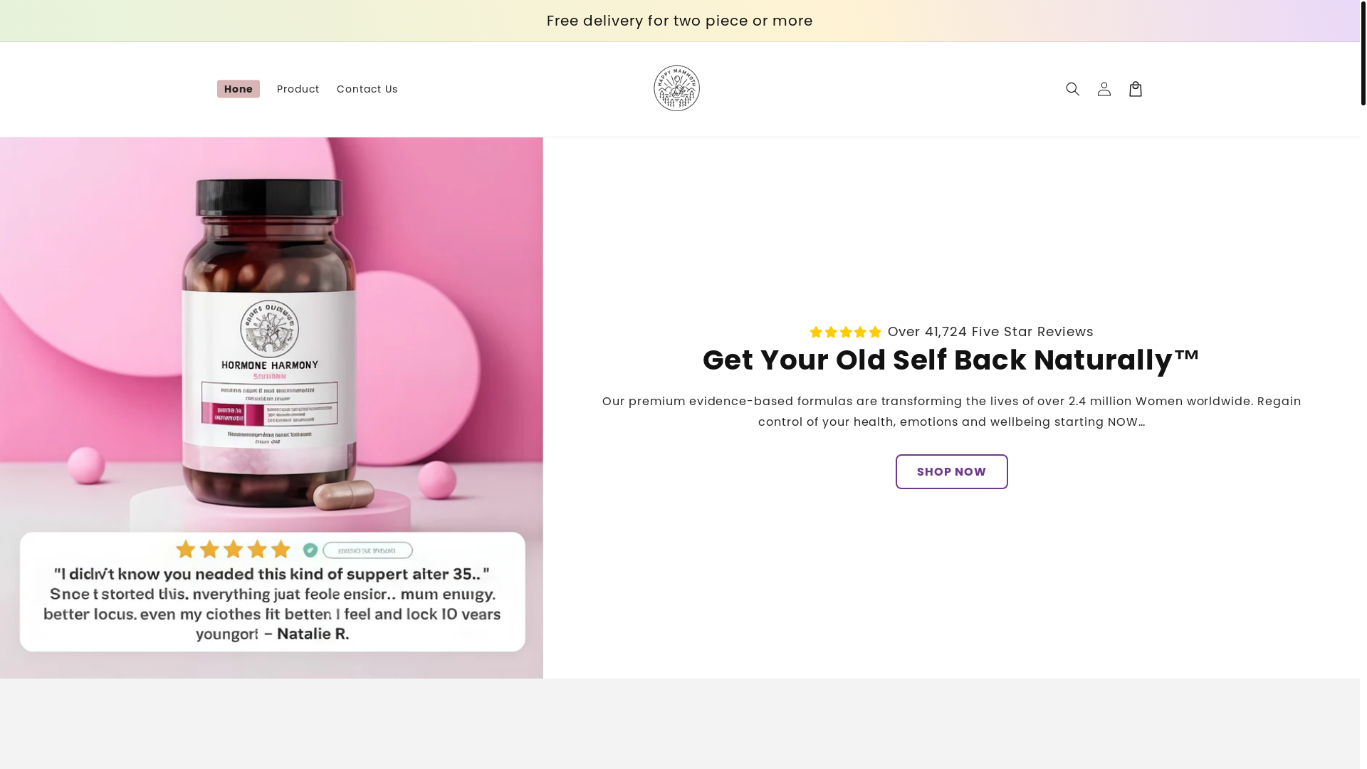 website screenshot of https://happymammothe.shop/