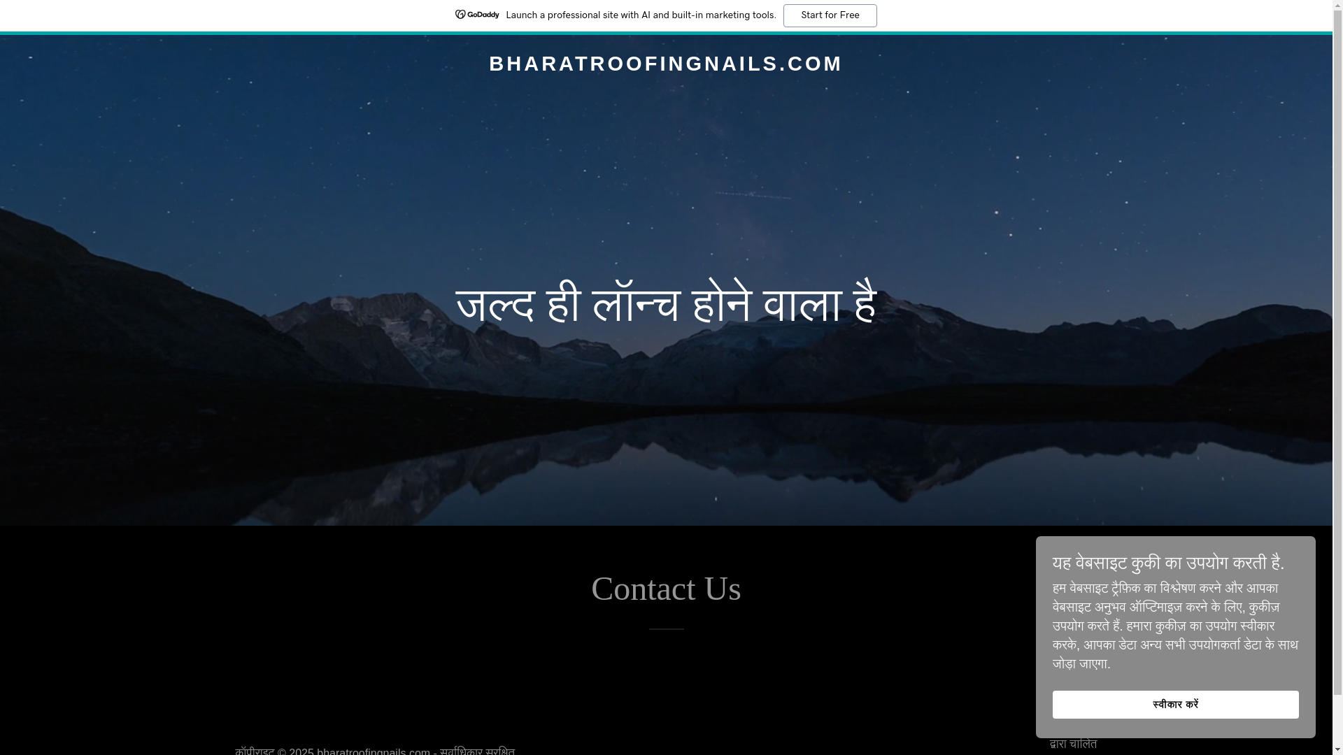 website screenshot of https://bharatroofingnails.com/