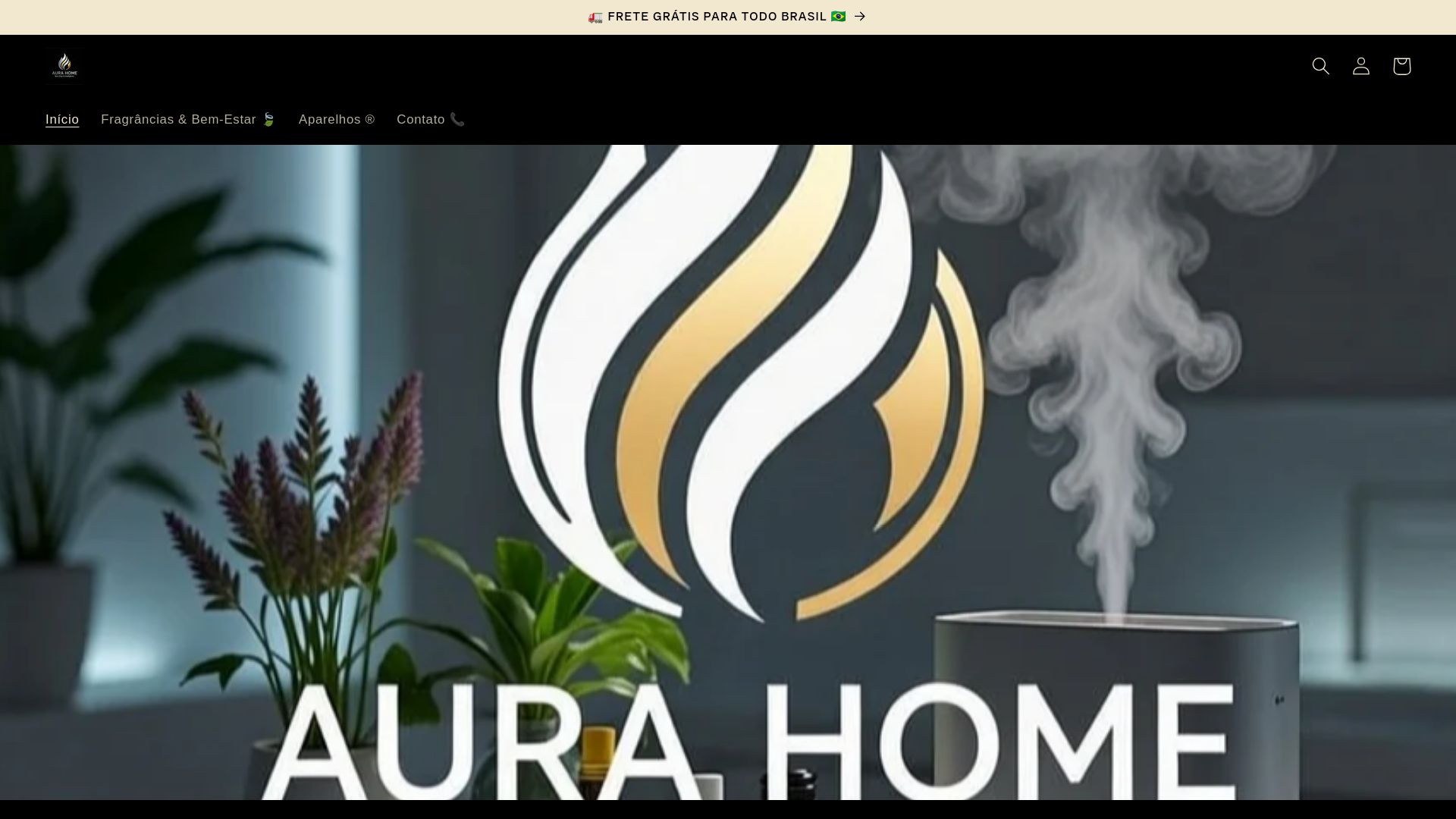 website screenshot of https://aurahomeoficial.com.br/