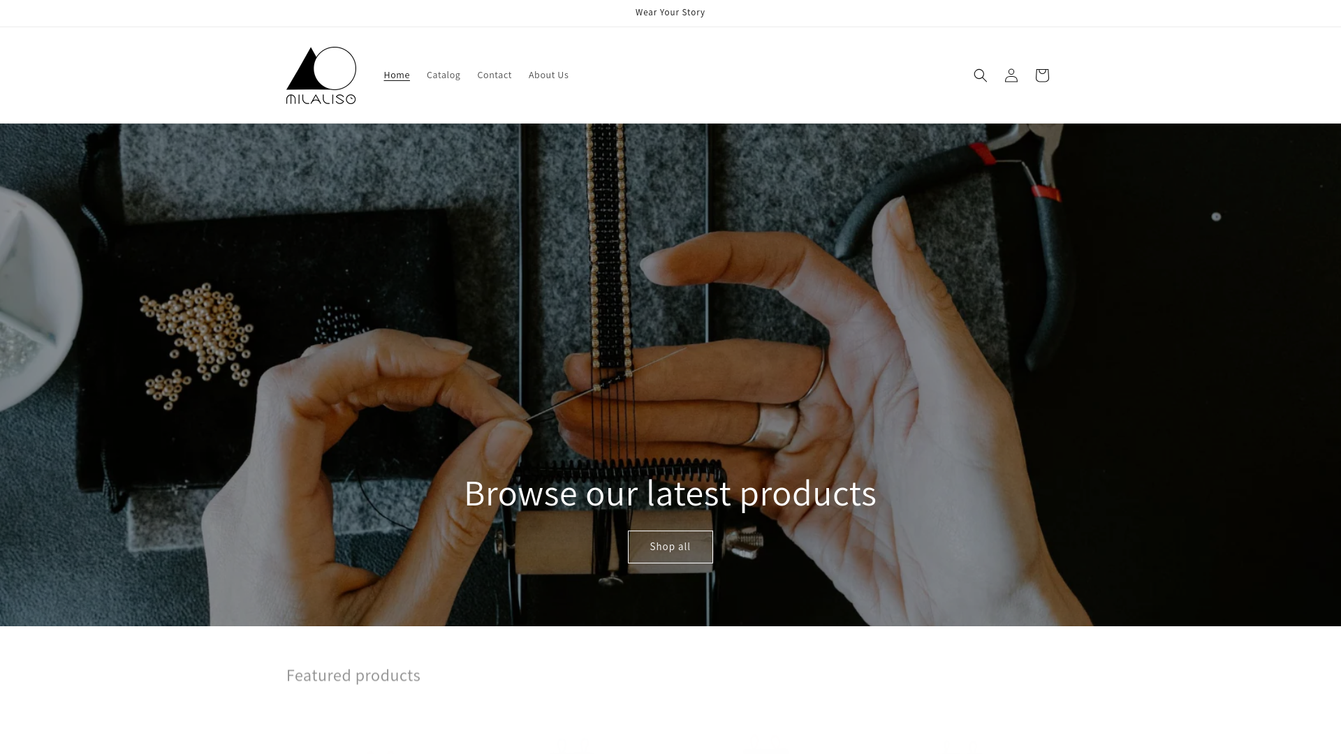 website screenshot of https://yourmilaliso.com/