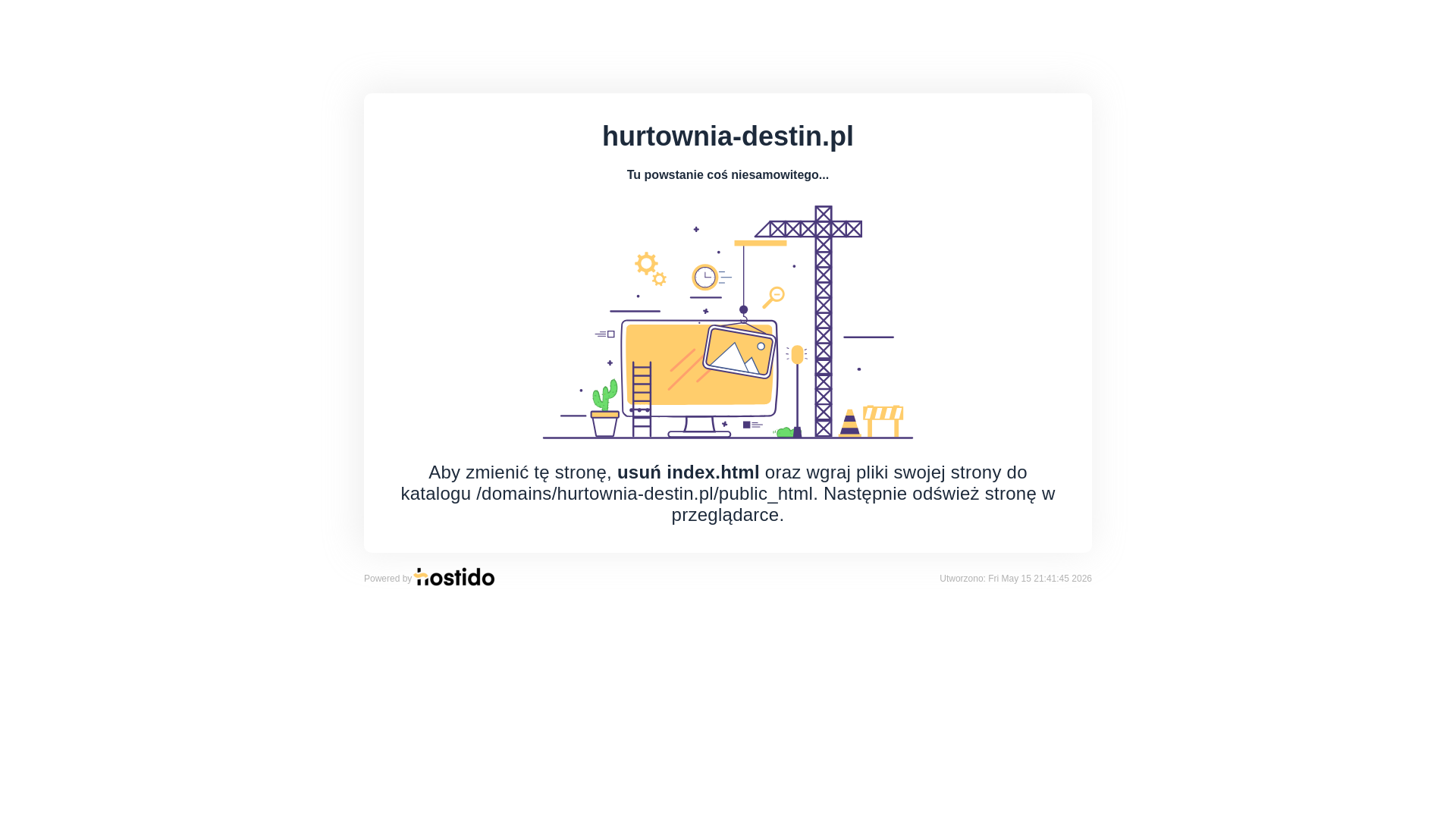 website screenshot of https://hurtownia-destin.pl/