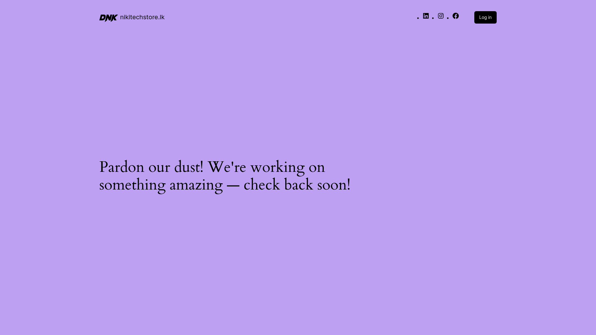 website screenshot of https://nikitechstore.lk/