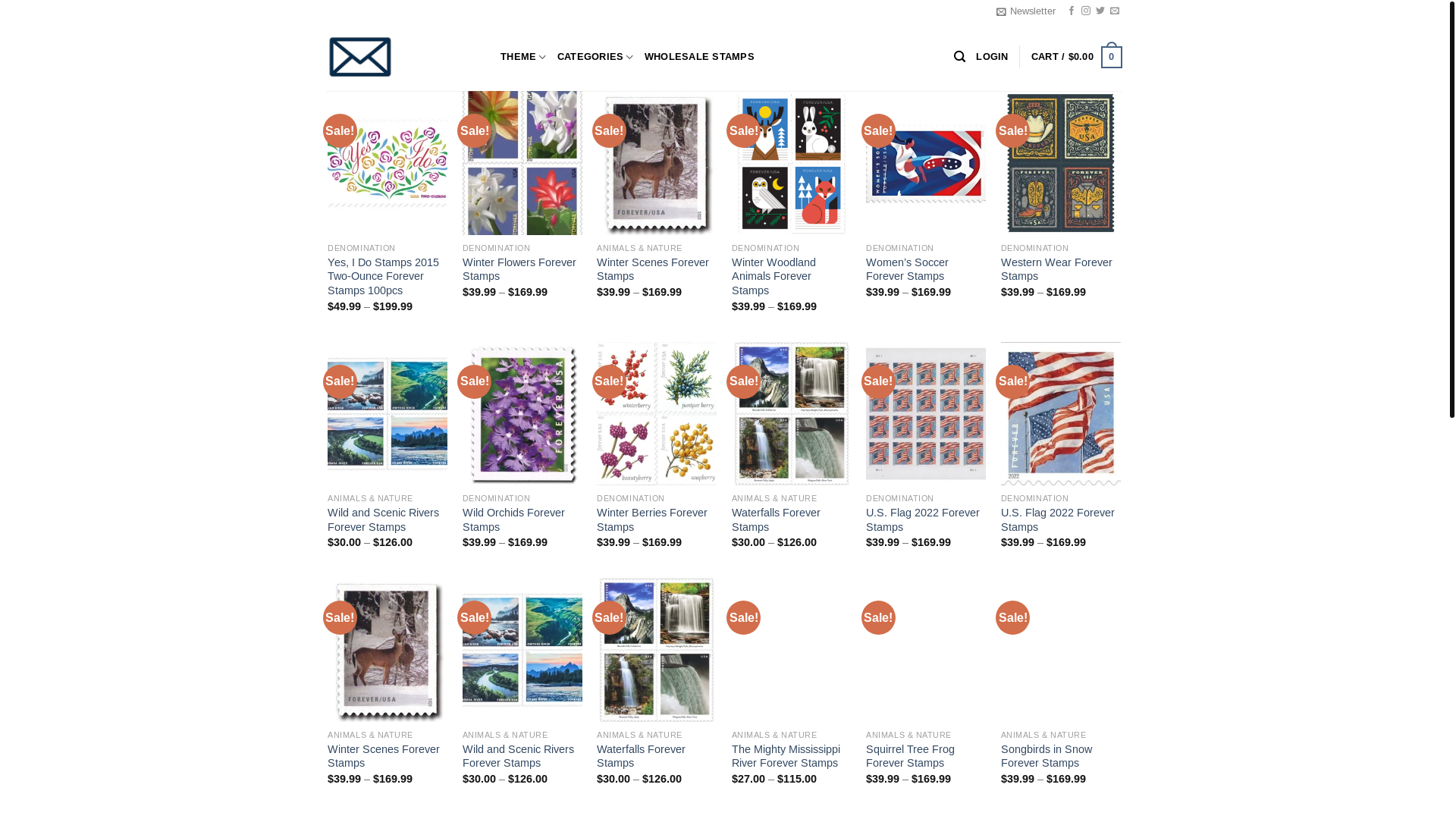 website screenshot of https://stampsforverus.co/