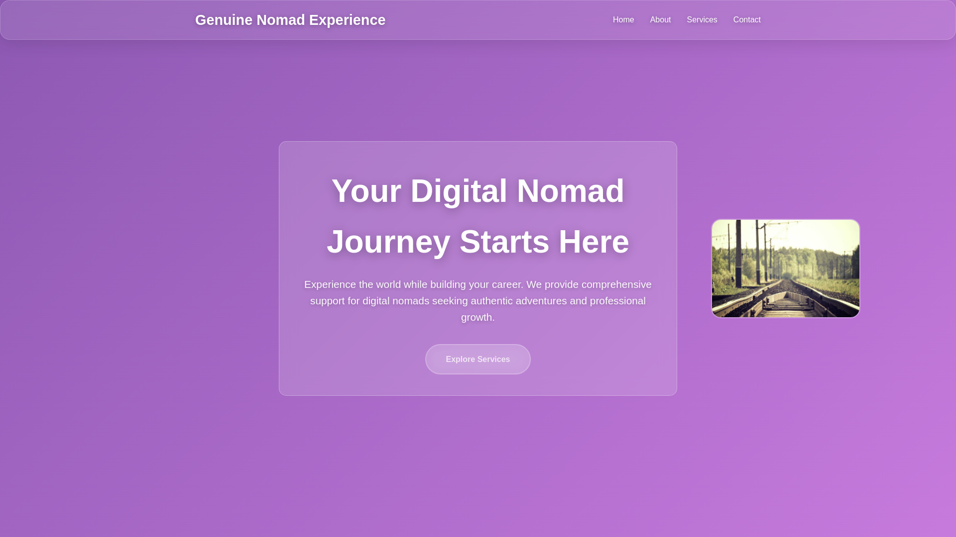 website screenshot of https://genuinenomadexperience.cyou/