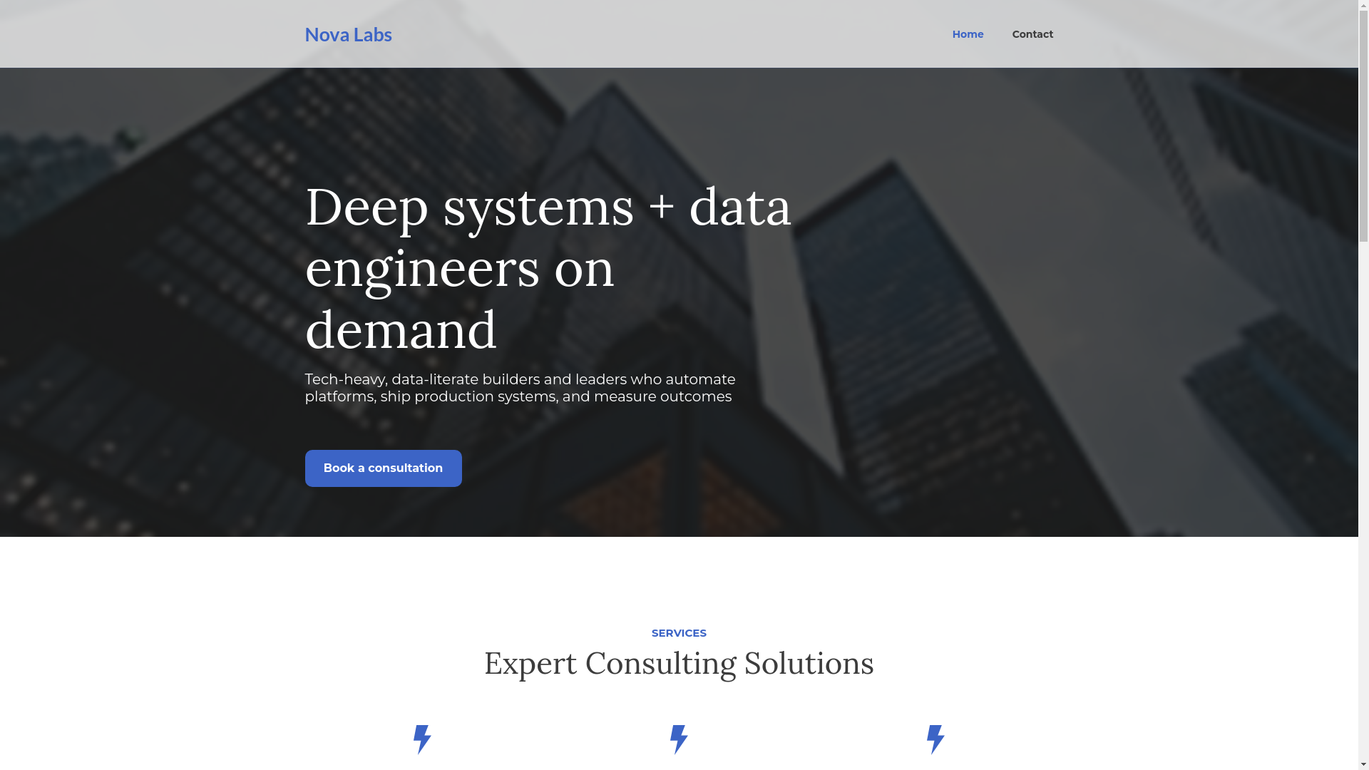 website screenshot of https://novalabs.se/