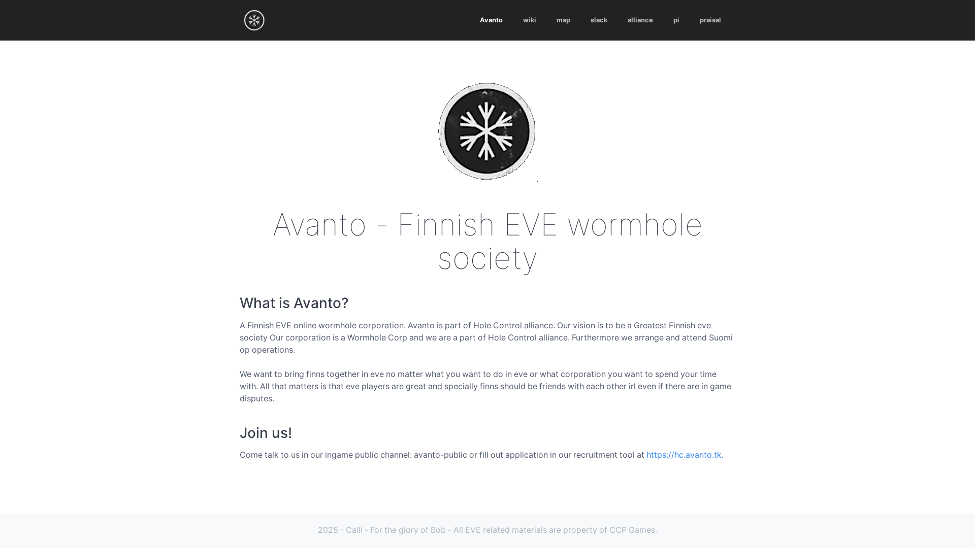 website screenshot of https://avant0.fi/