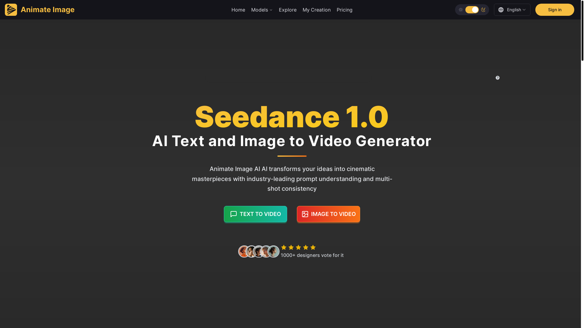 website screenshot of https://animateimage.net/