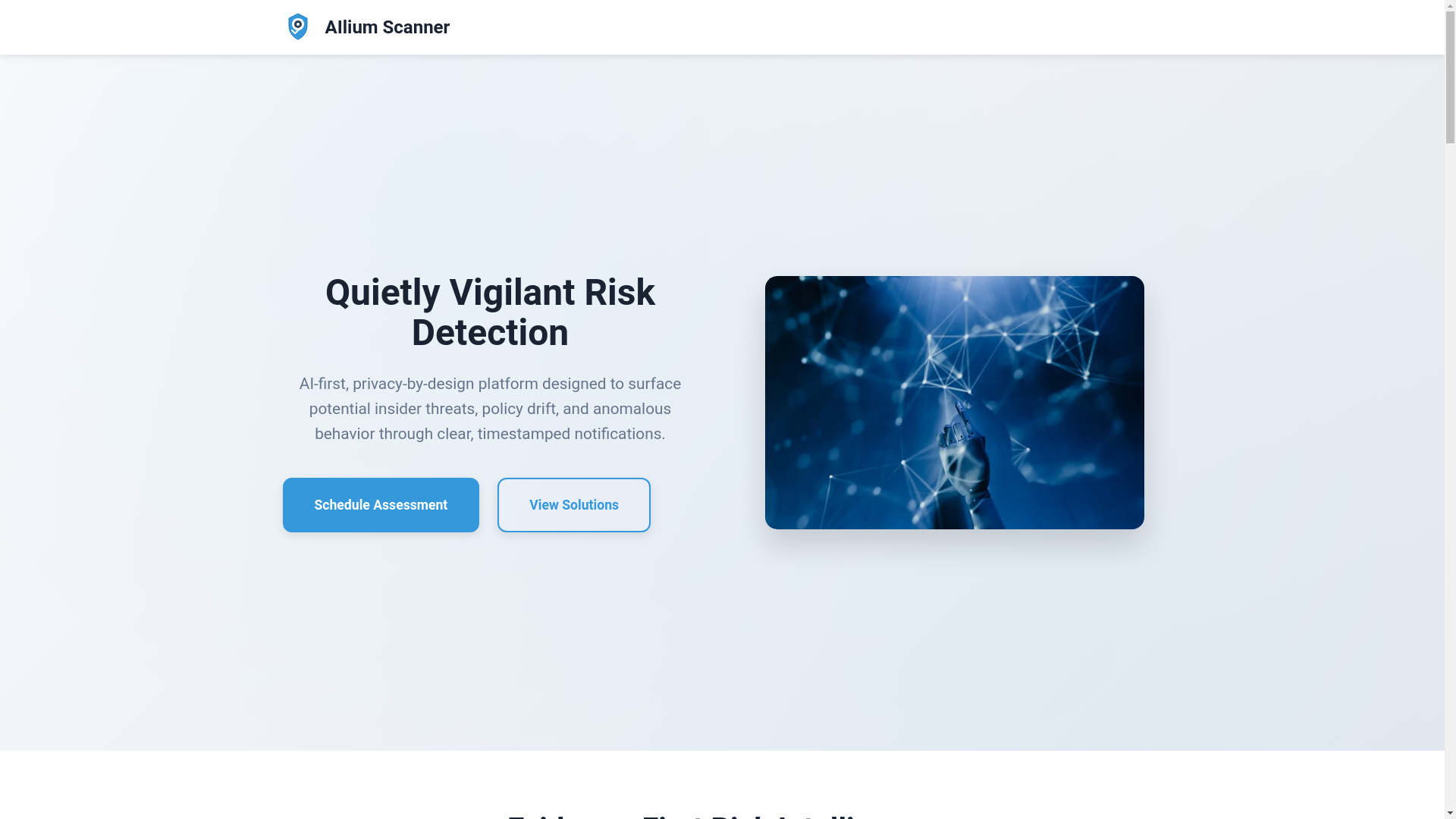 website screenshot of https://ailiumscanner.com/