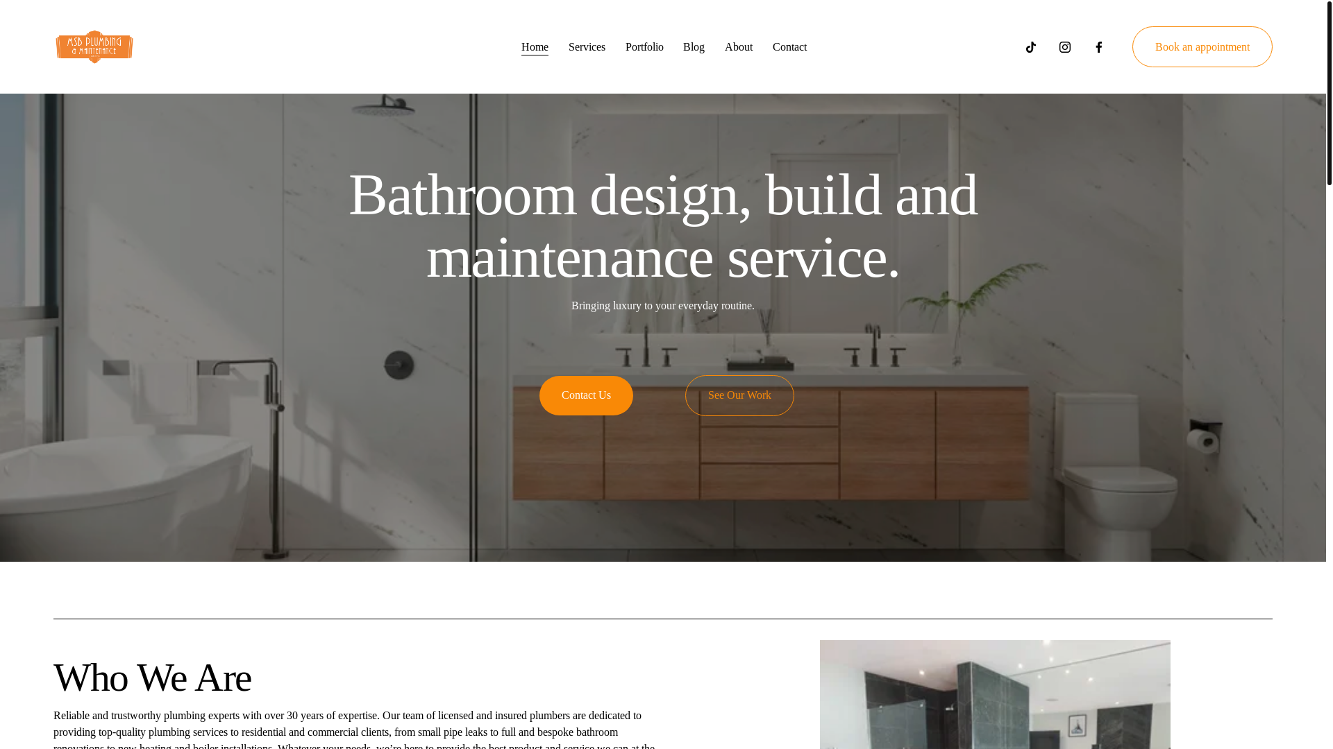 website screenshot of https://msbplumbinglimited.co.uk/