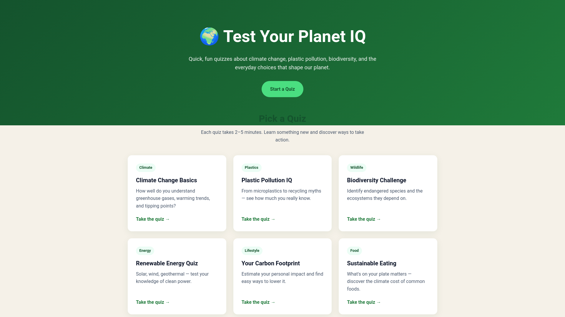 website screenshot of https://quiz-website-2.pages.dev/