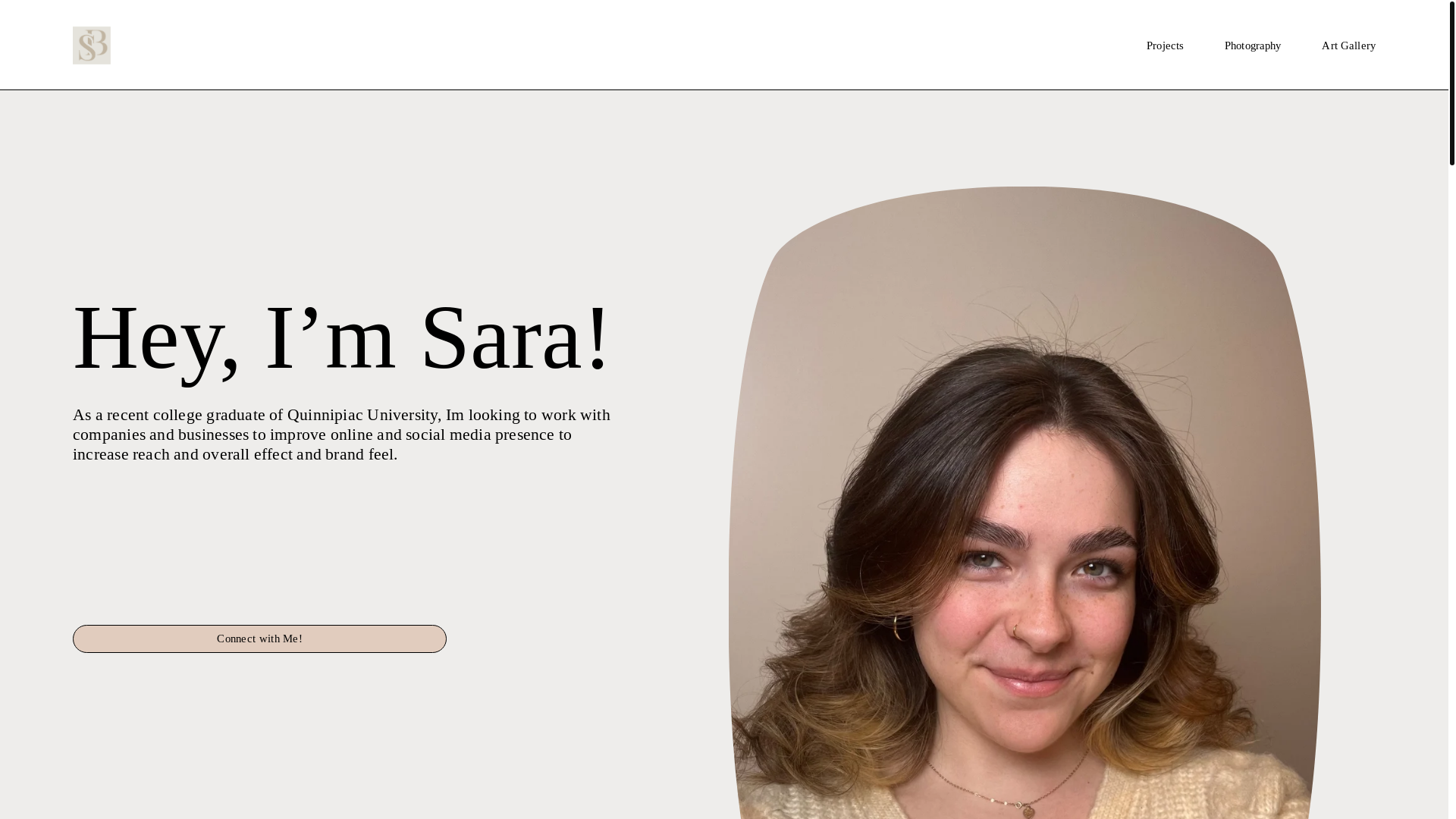 website screenshot of https://sara-beyer.com/