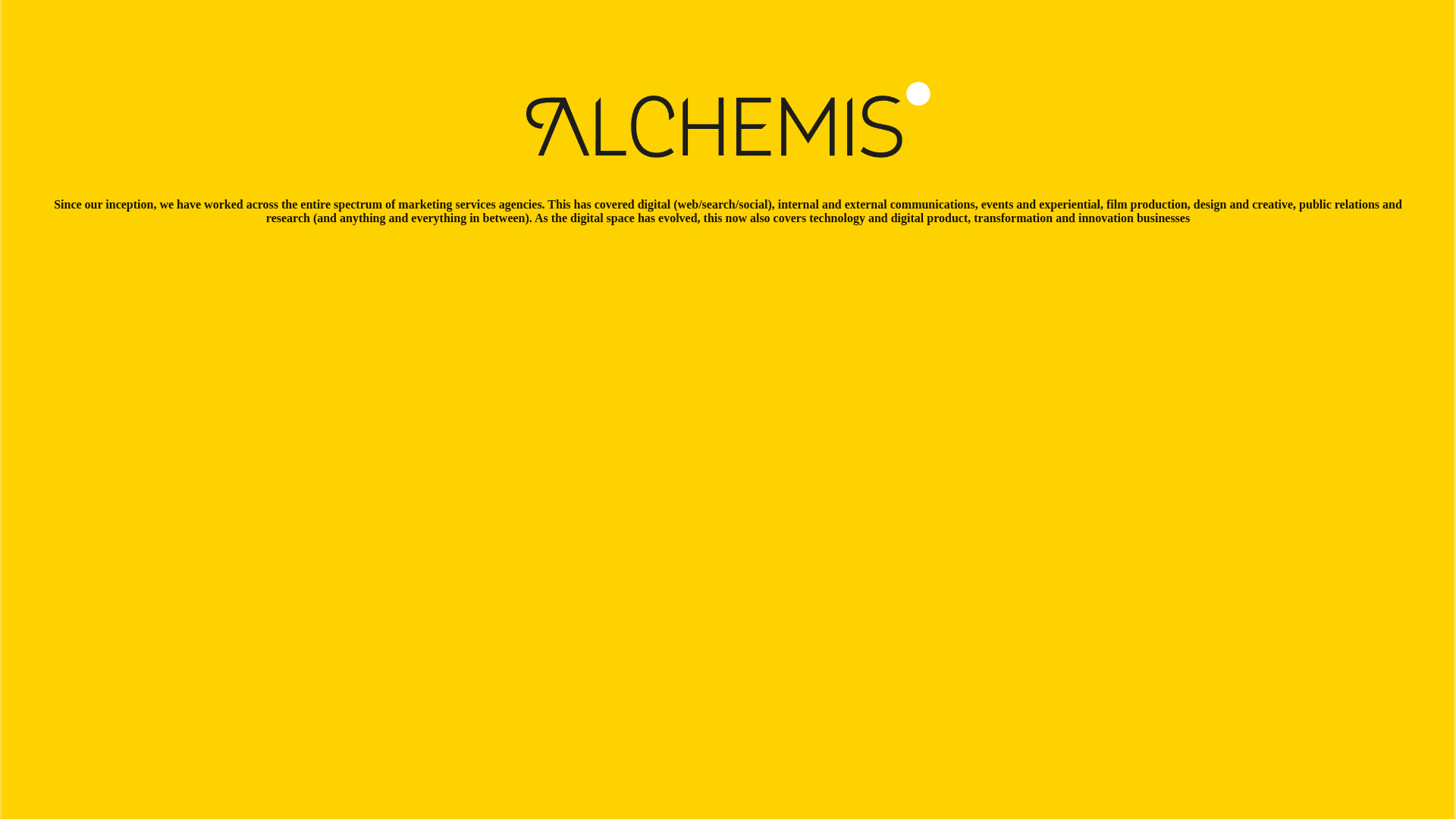 website screenshot of https://alchemis-brand.com/