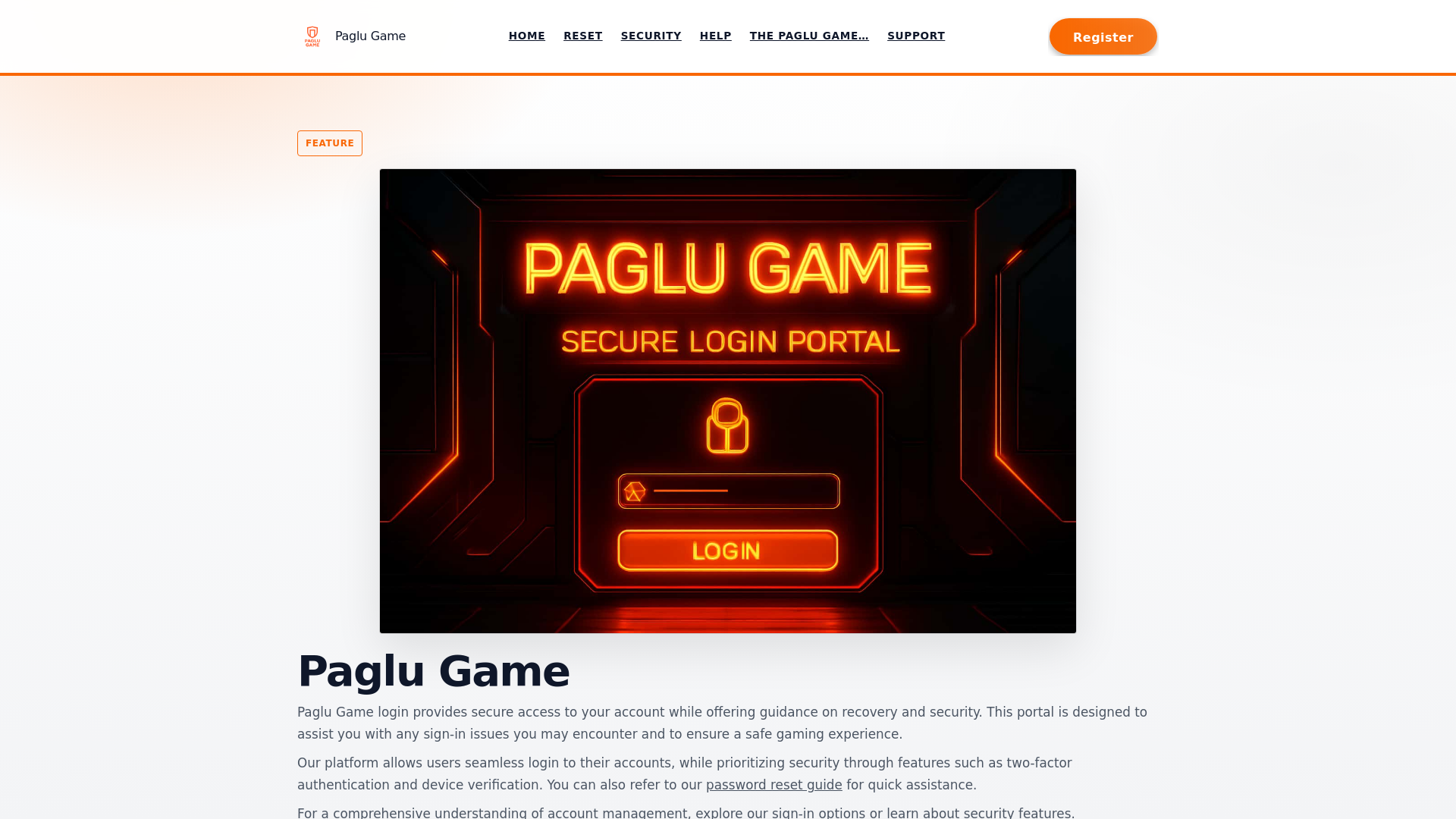 website screenshot of https://paglugamei.com/