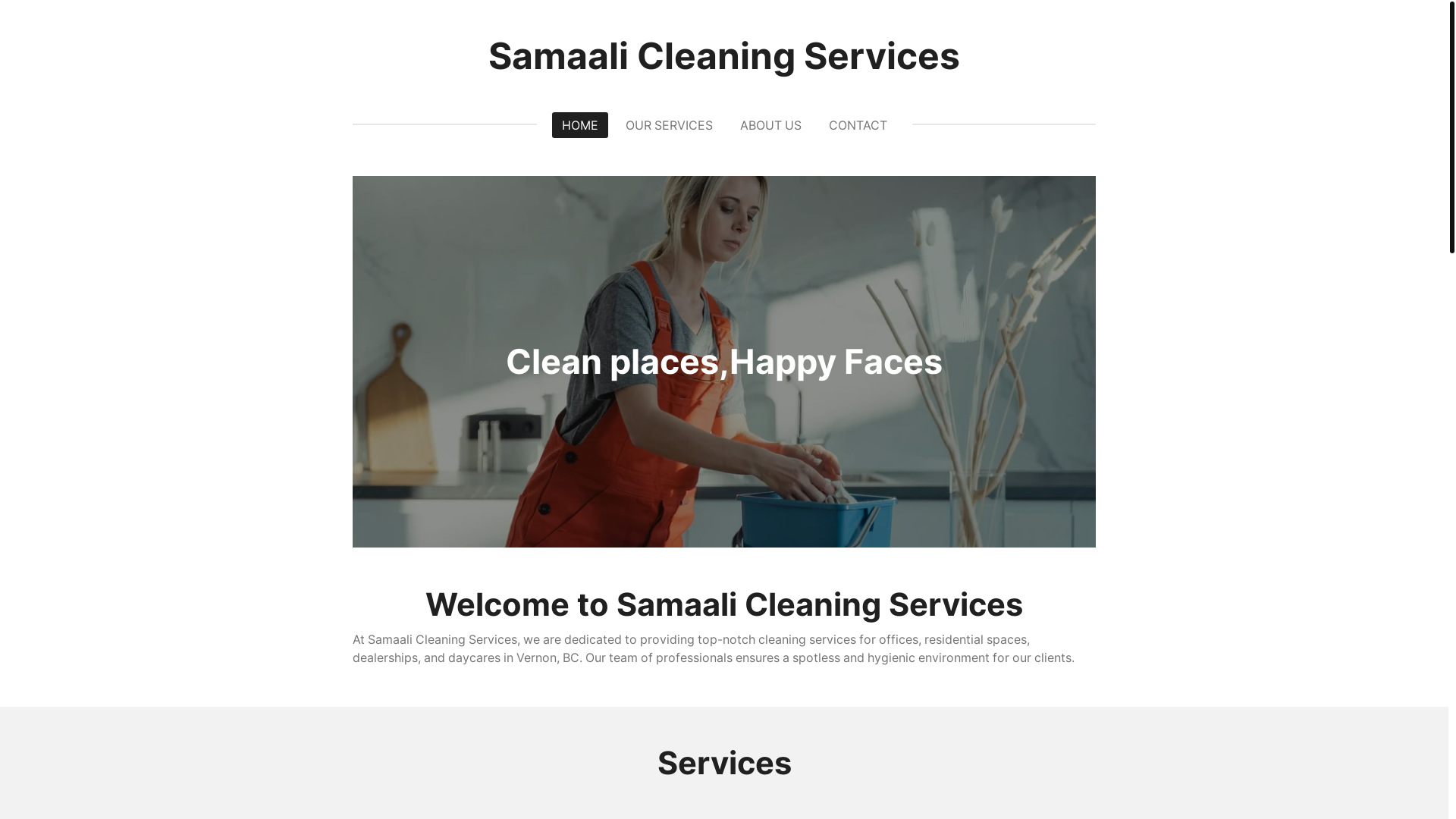website screenshot of https://samaali-cleaningservices.ca/