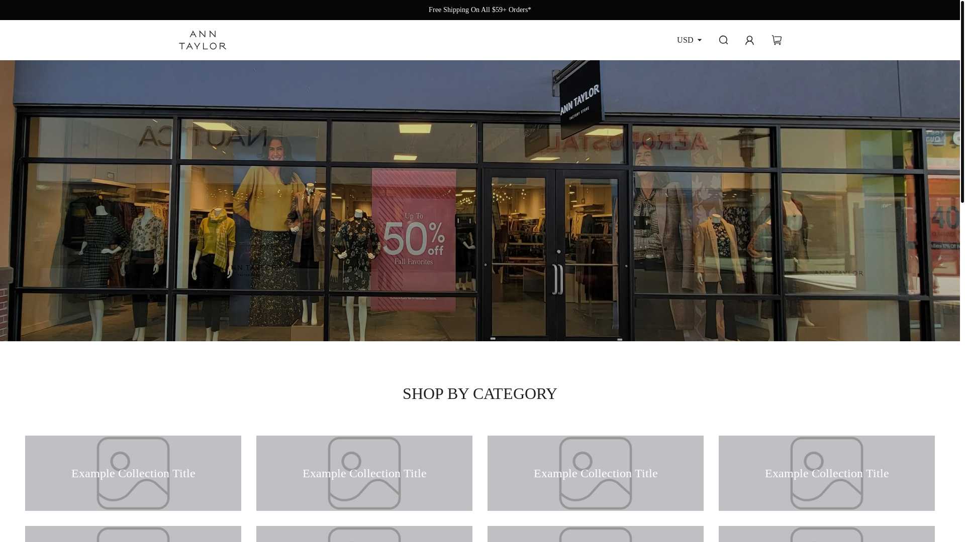 website screenshot of https://anntaylorcclearance.com/