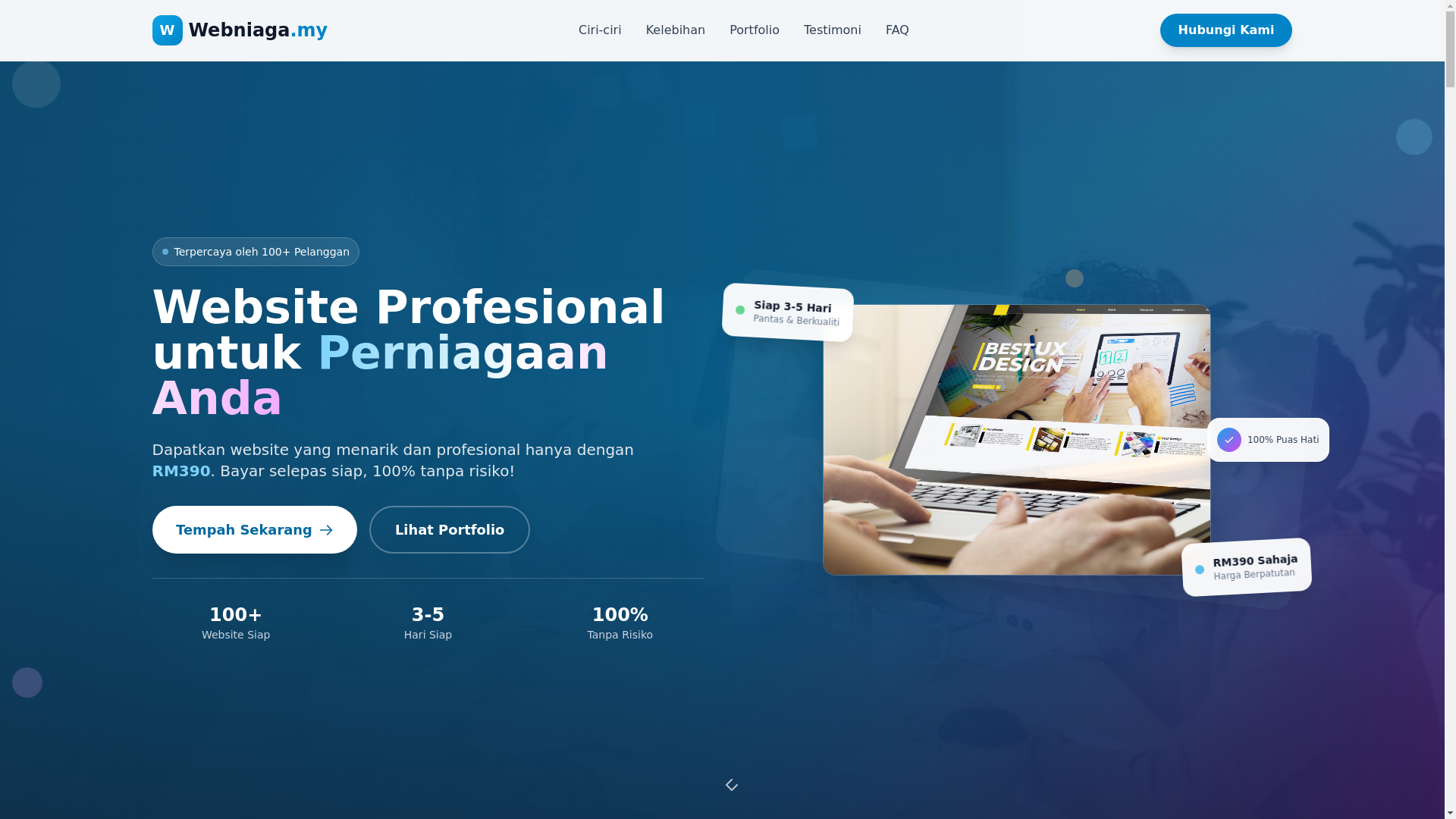 website screenshot of https://webniaga.pages.dev/