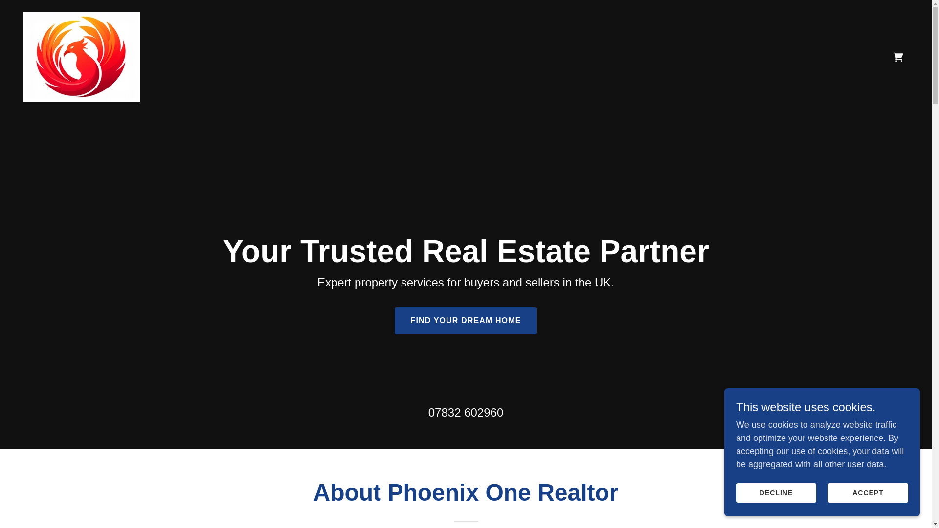 website screenshot of https://phoenixonerealtor.co.uk/