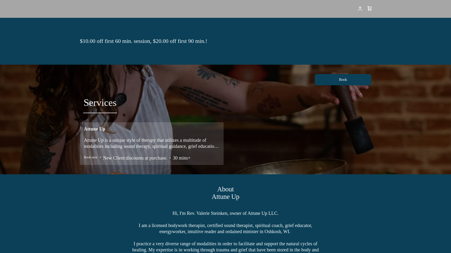 website screenshot of https://attuneupwi.com/