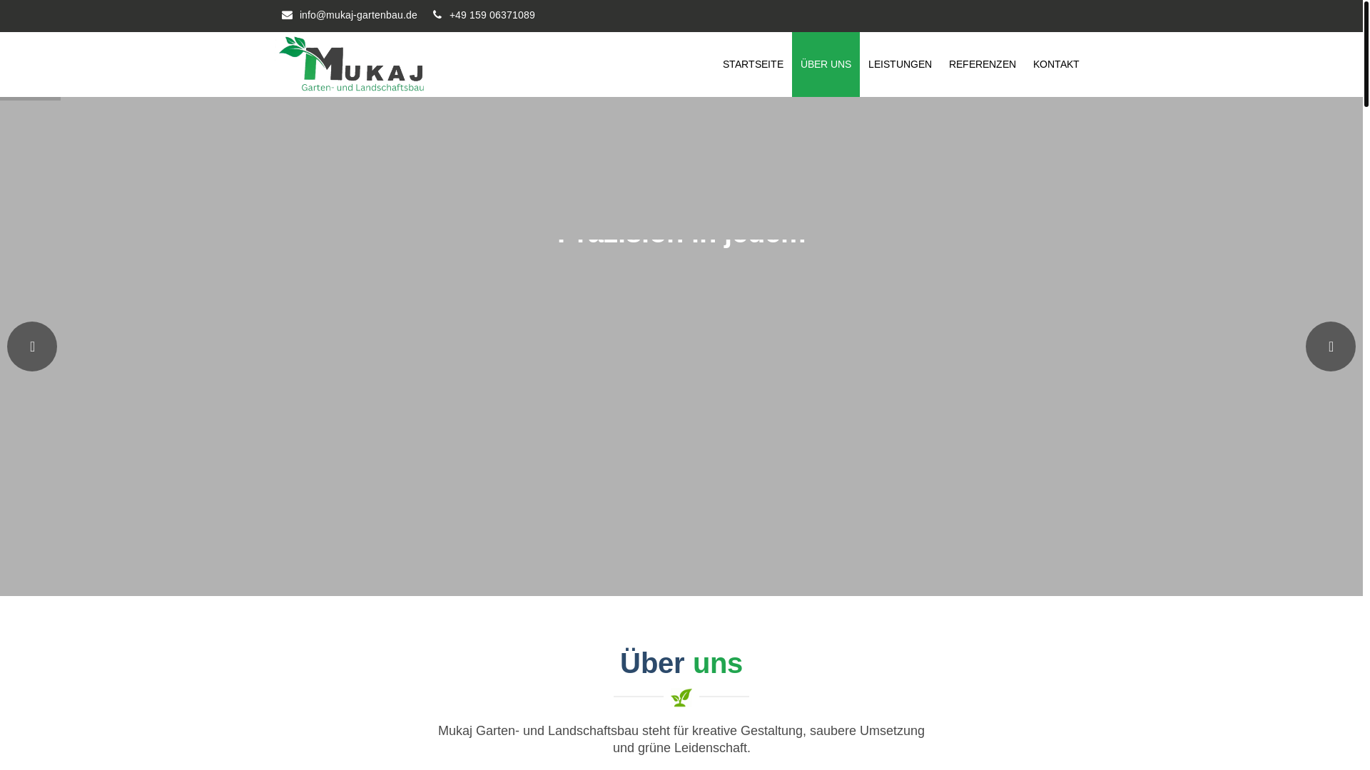 website screenshot of https://mukaj-gartenbau.de/