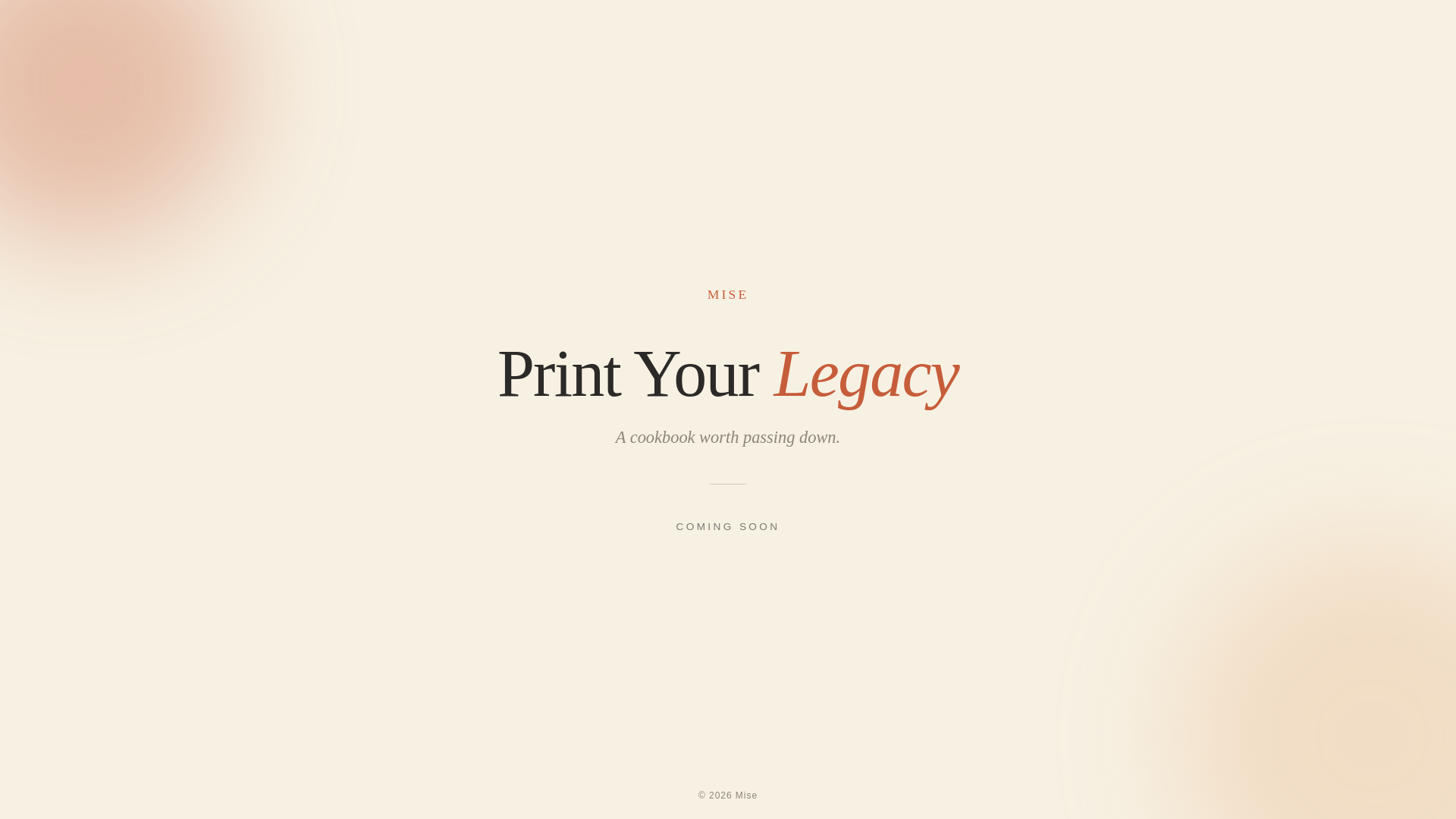 website screenshot of https://misebook.io/