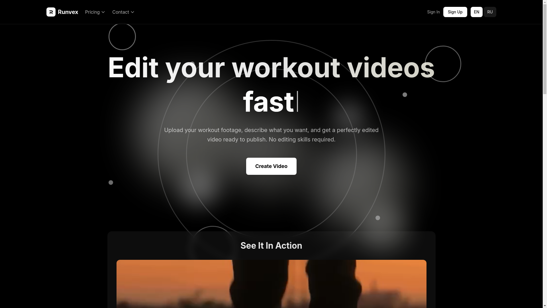 website screenshot of https://runvex.dev/