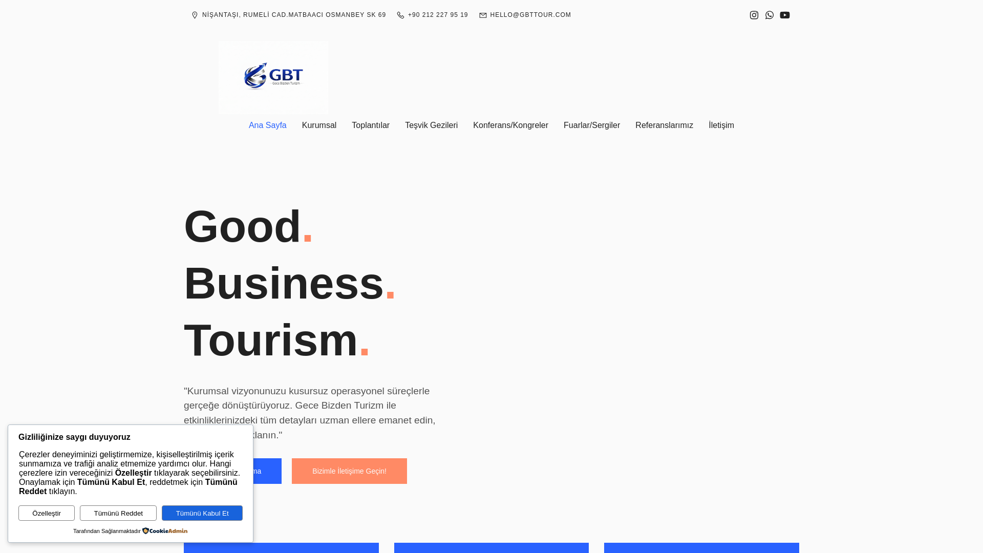 website screenshot of https://gbttour.com