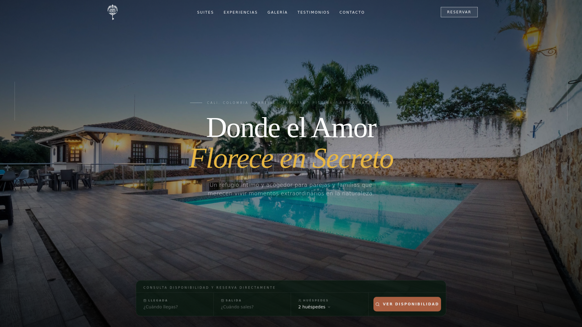 website screenshot of https://jardinsecretohosteria.com/