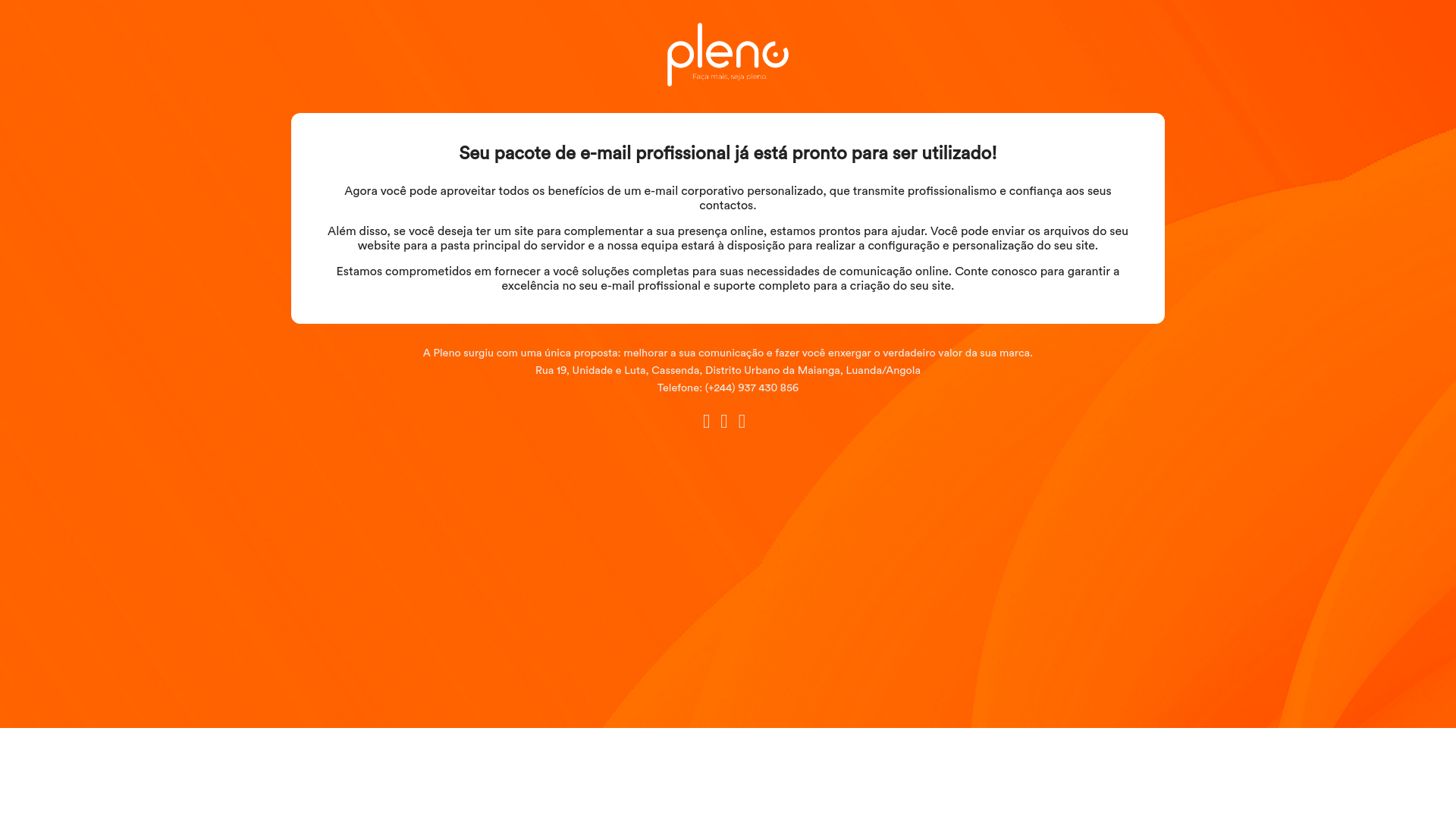 website screenshot of https://primeradioprotecao.ao