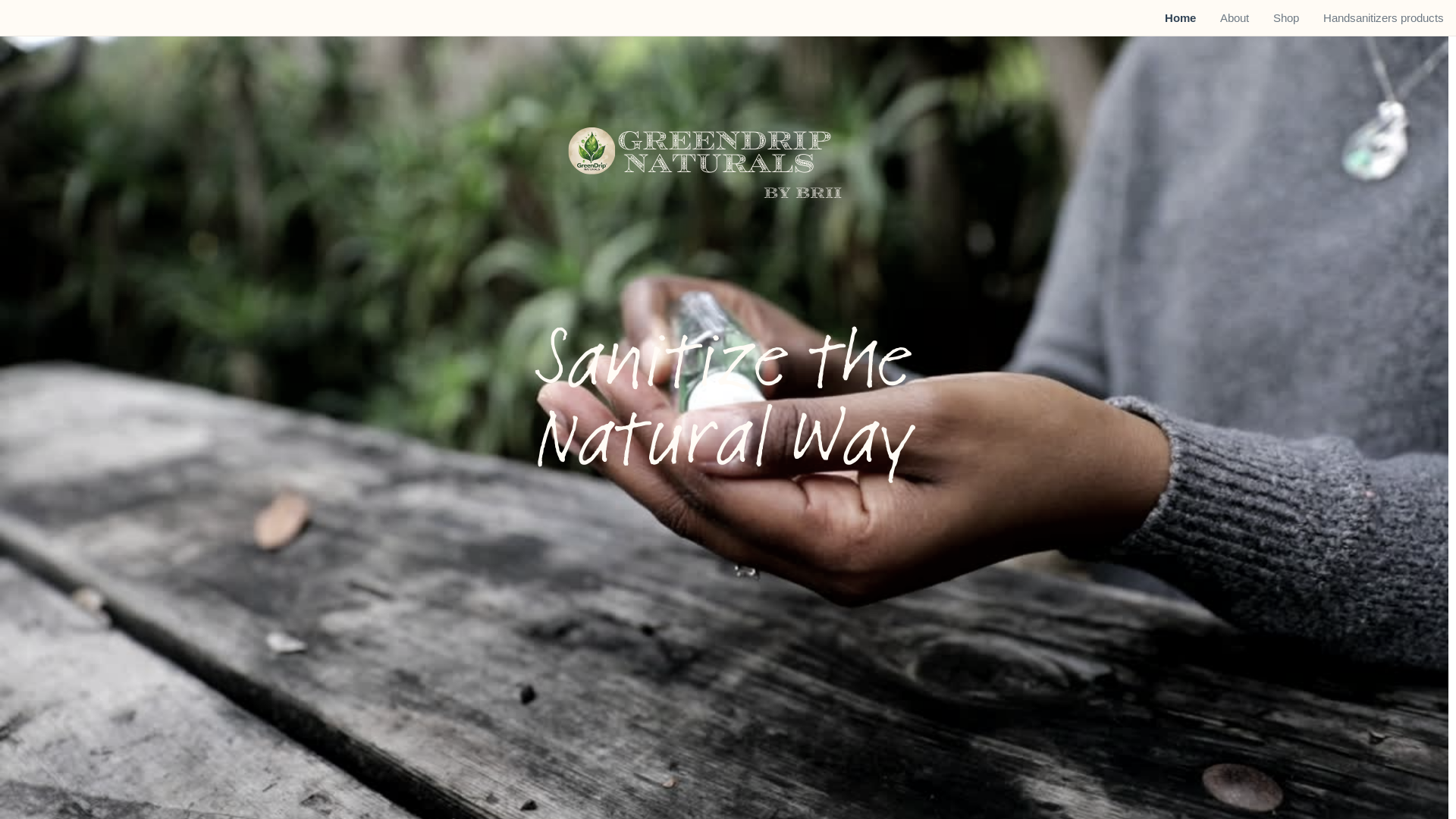 website screenshot of https://greendripnaturals.com/