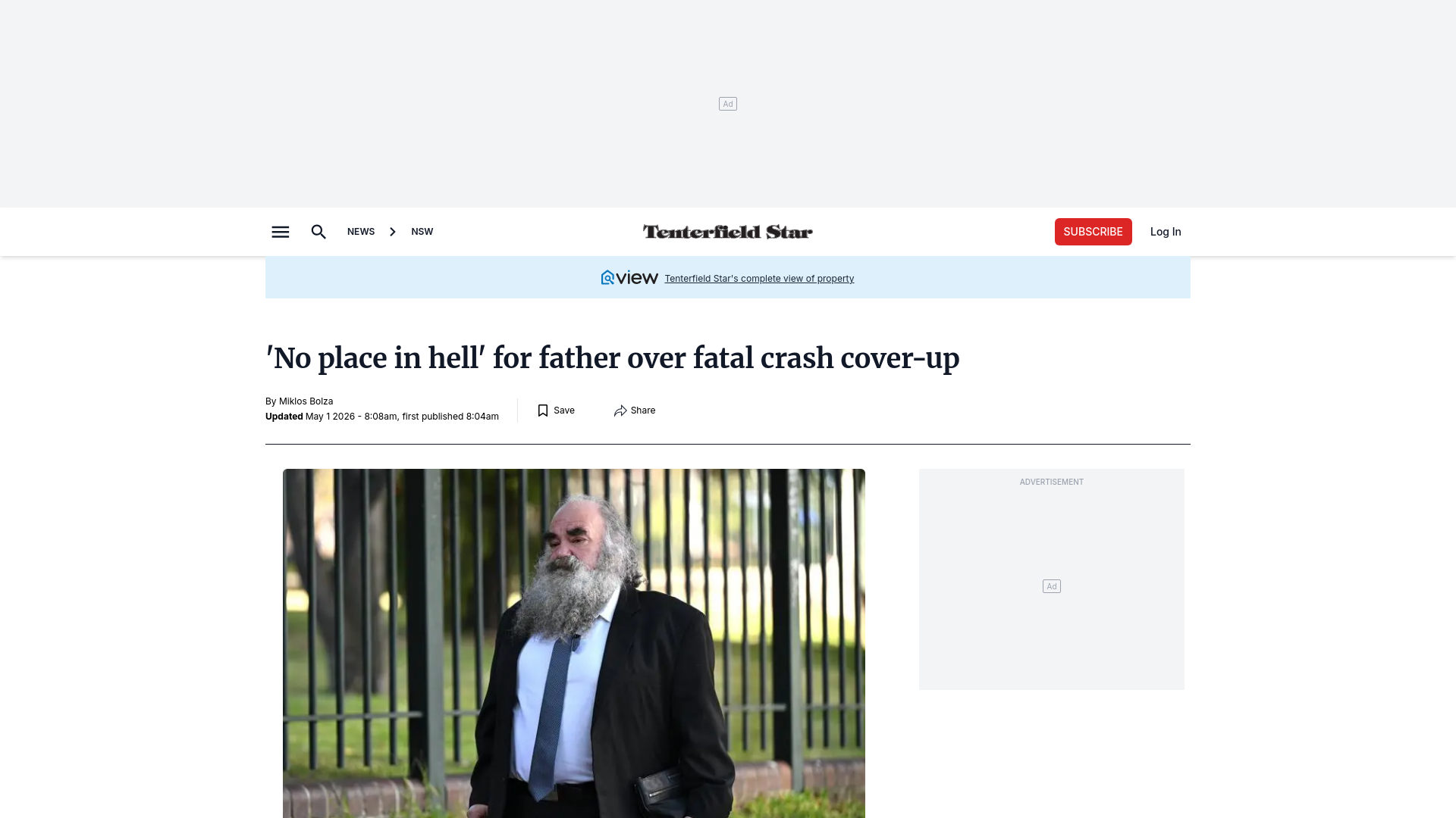 website screenshot of https://www.tenterfieldstar.com.au/story/9237776/no-place-in-hell-for-father-over-fatal-crash-cover-up/