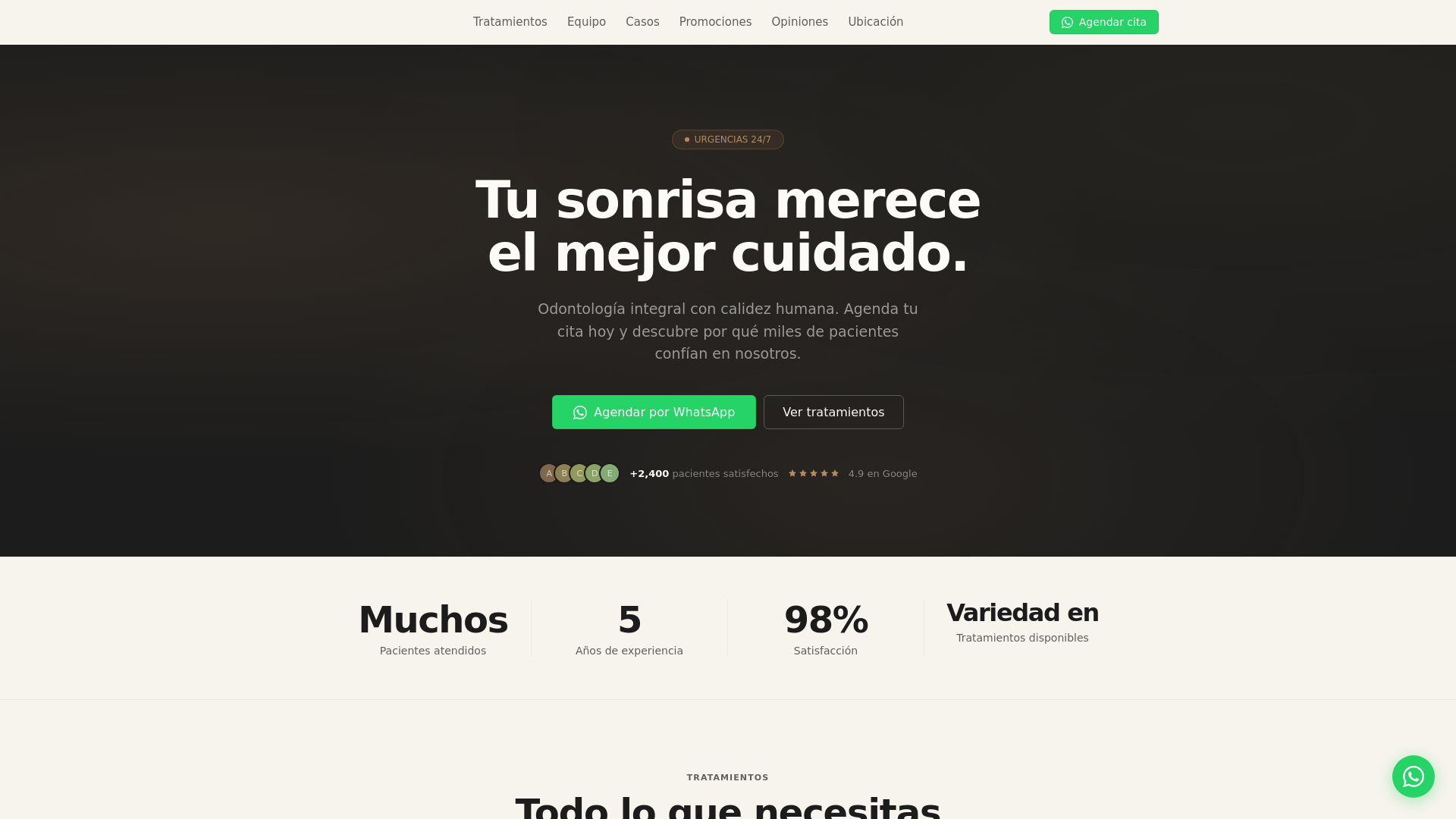 website screenshot of https://clinicamagna.cl/