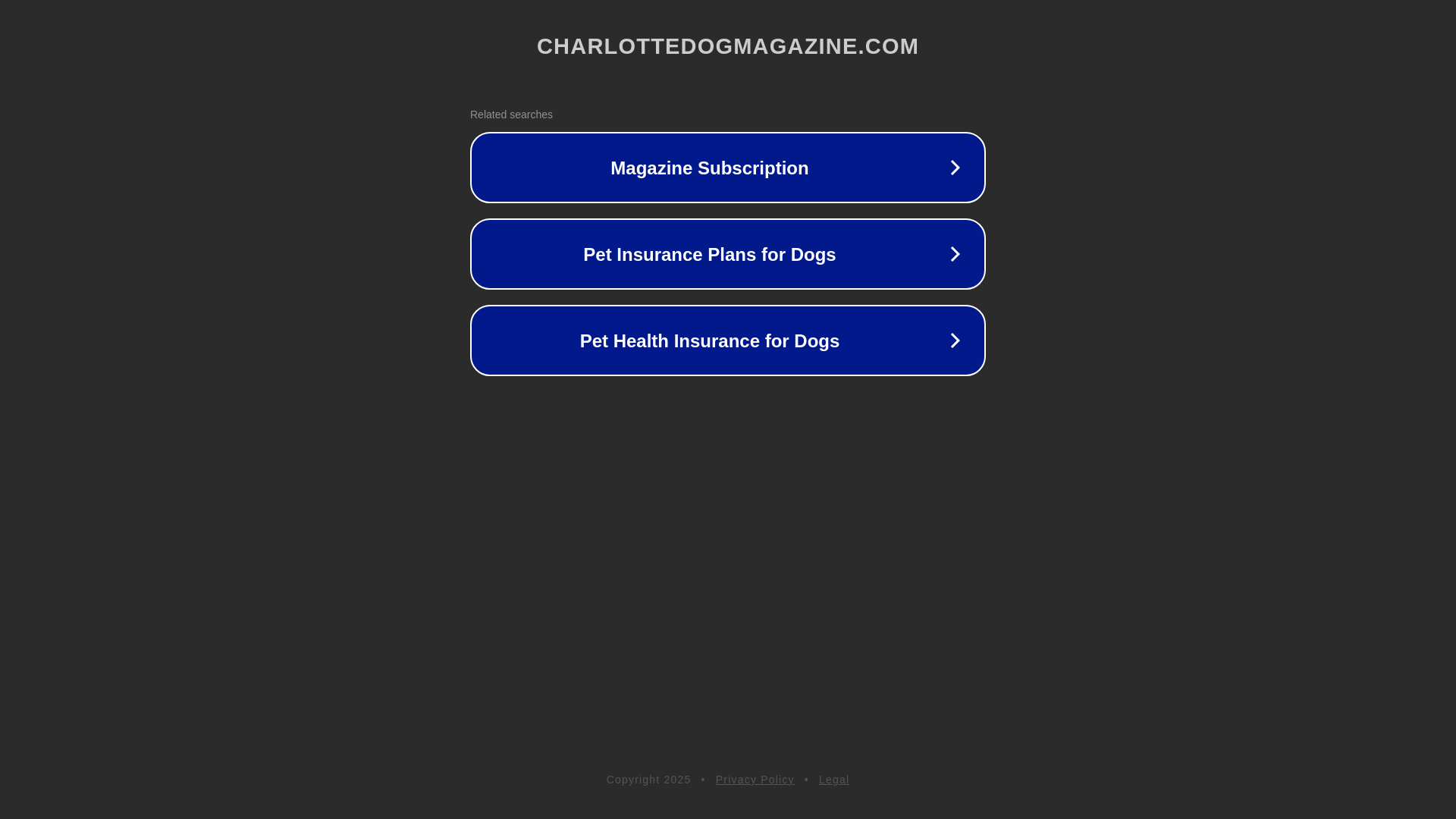 website screenshot of https://charlottedogmagazine.com/