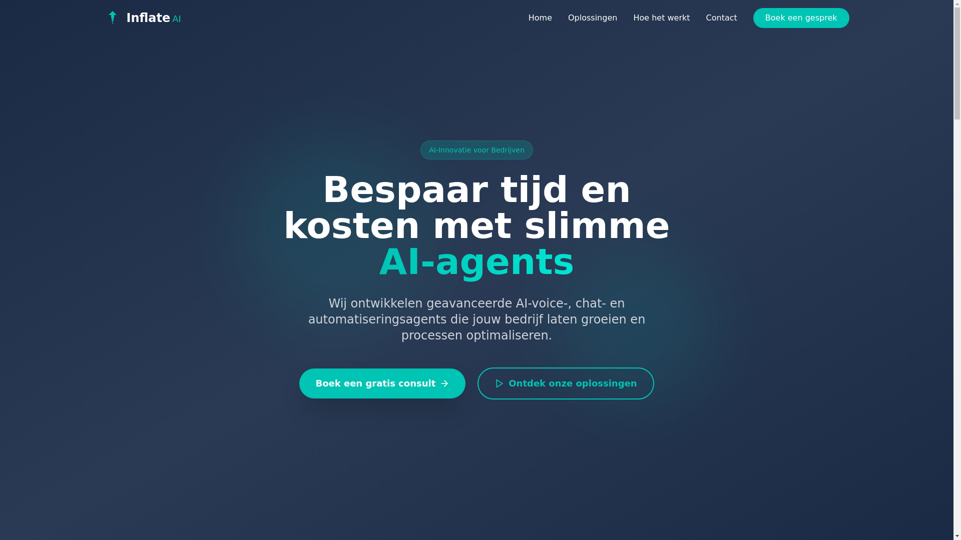 website screenshot of https://inflate-ai.com/