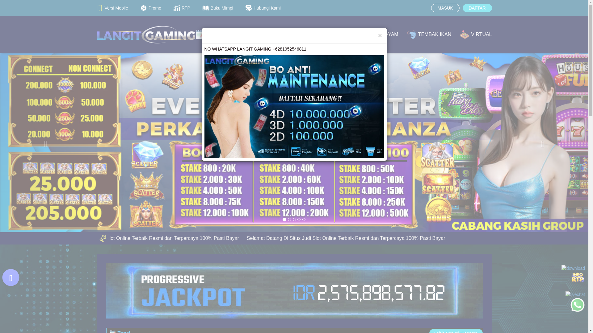website screenshot of https://langitgaming4.store/