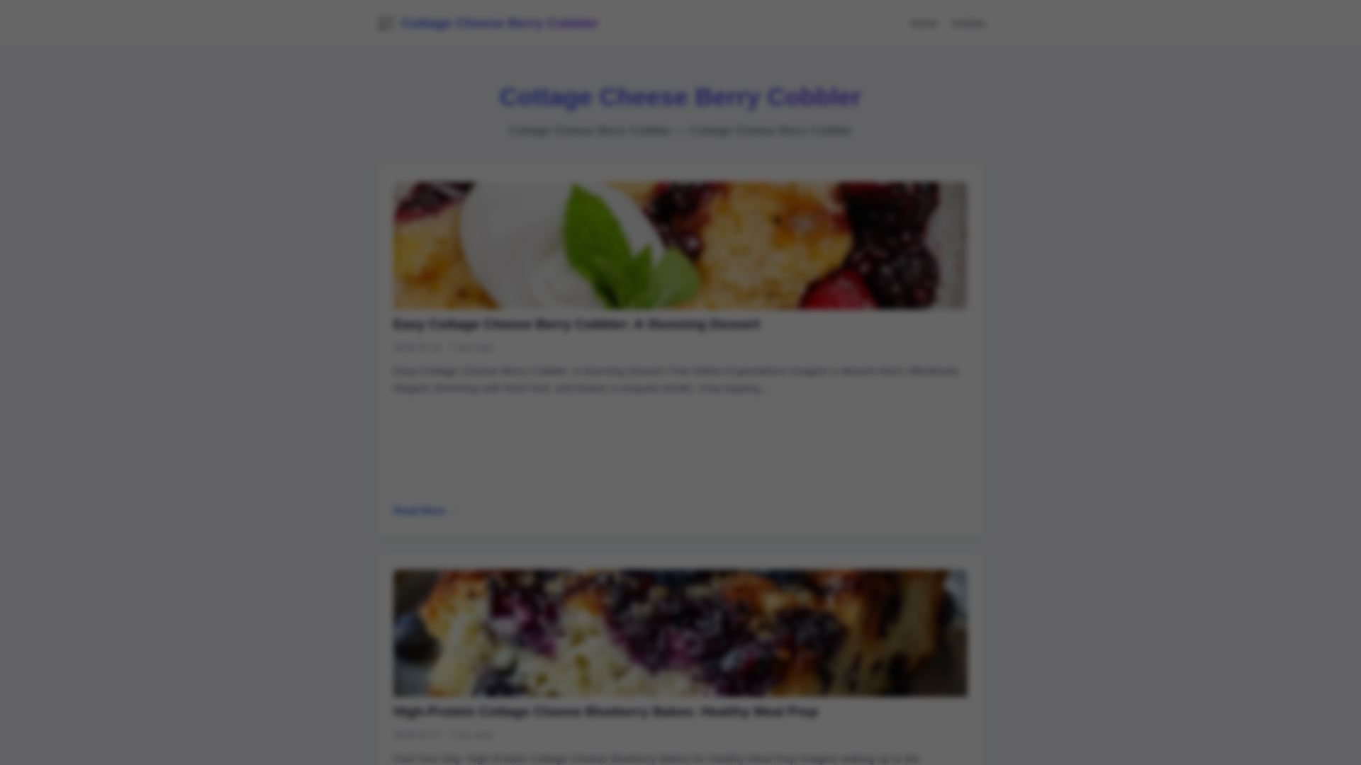 website screenshot of https://cottage-cheese-berry-cobbler.pages.dev/