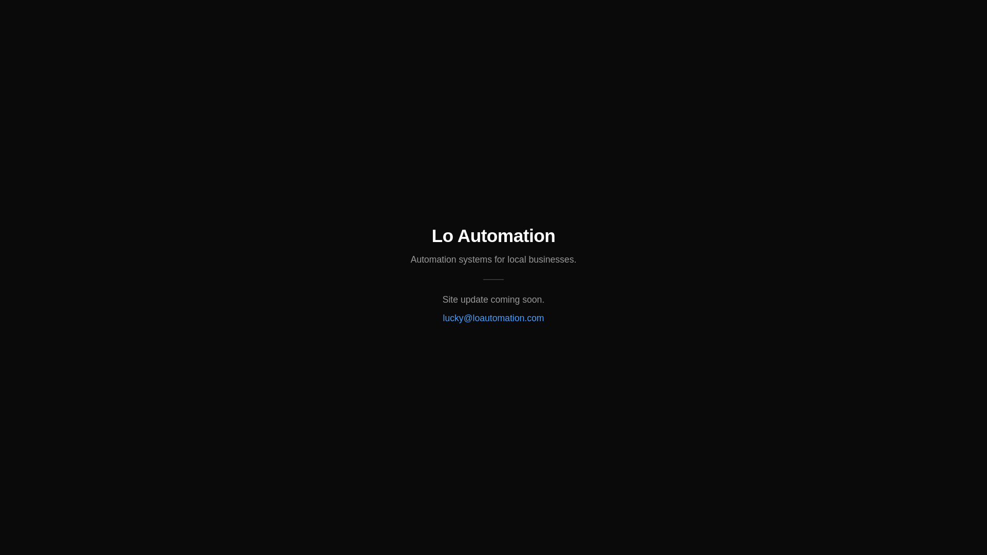 website screenshot of https://loautomation.pages.dev/