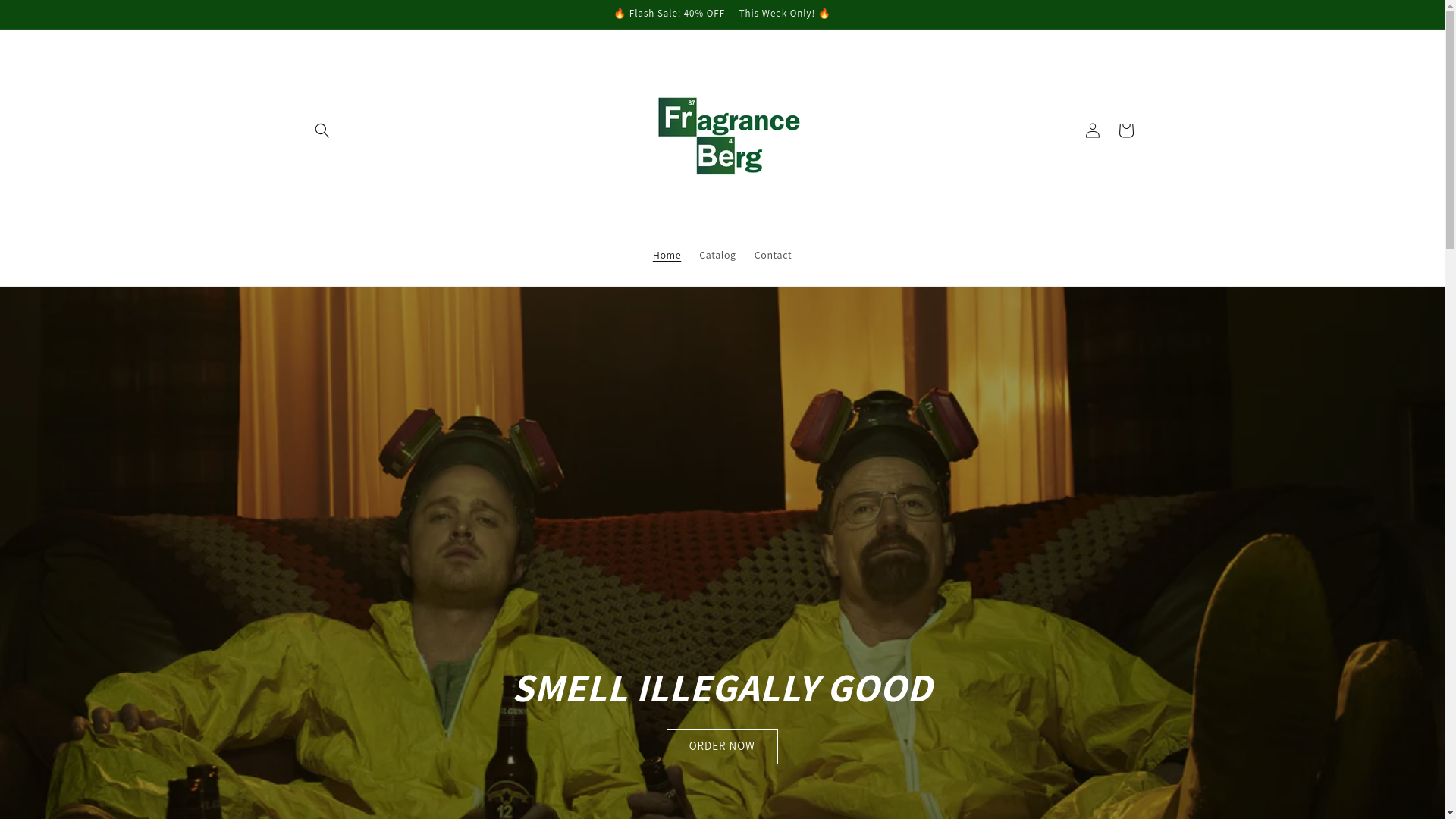 website screenshot of https://fragranceberg.store/